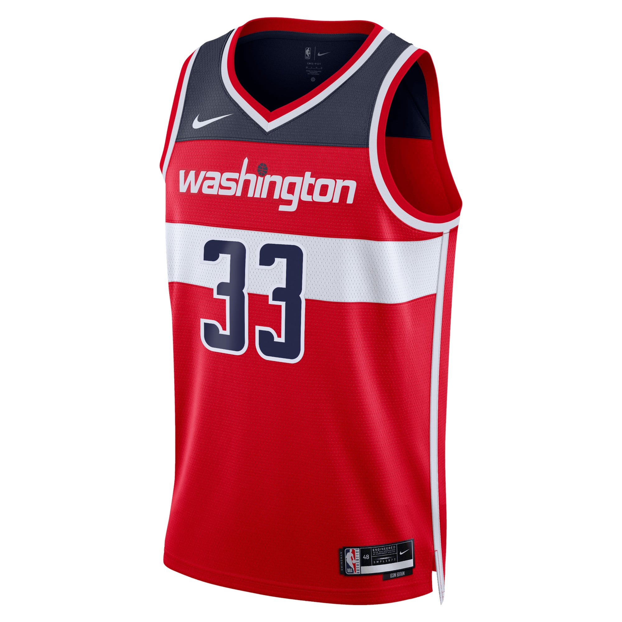 Washington Wizards Nike Icon Edition Swingman Jersey - Red - Kyle Kuzma - Unisex, , rebel_hi-res
