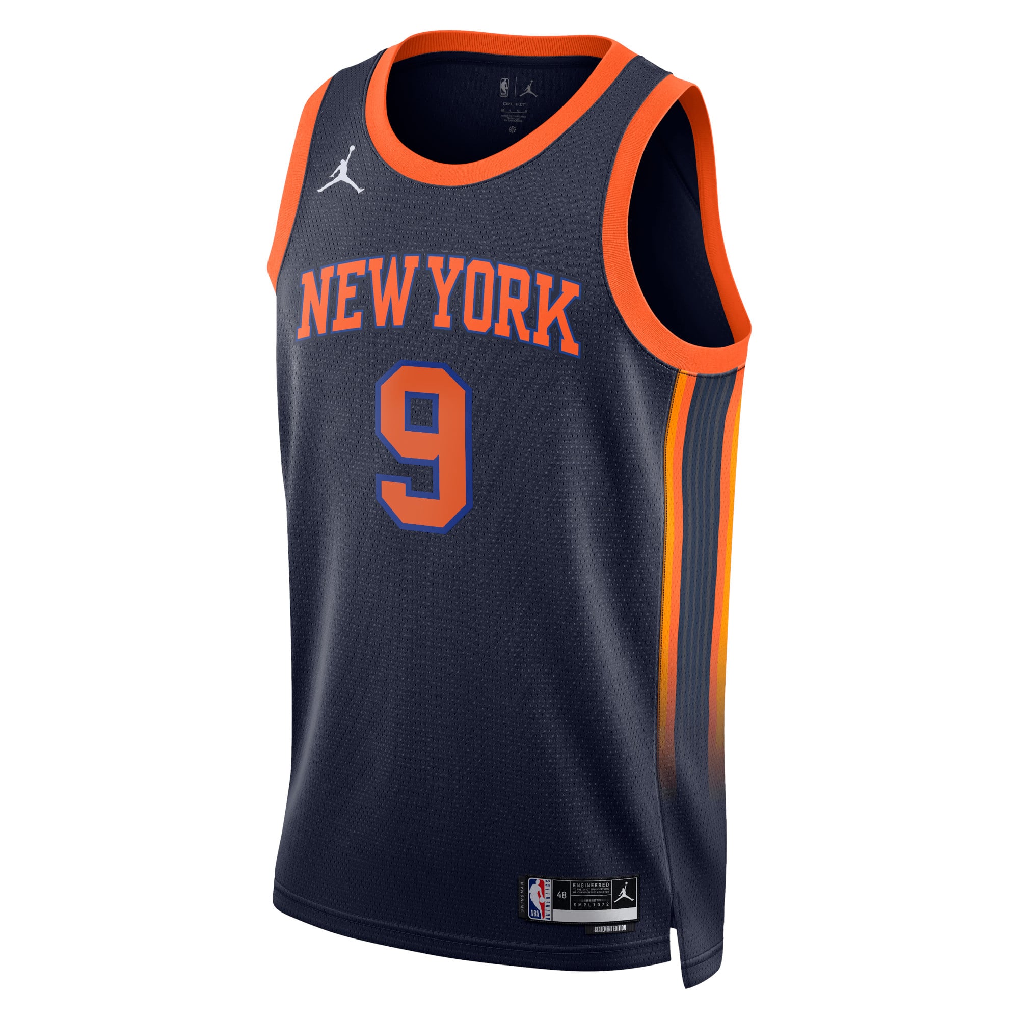 New York Knicks Jordan Statement Edition Swingman Jersey - Navy - RJ Barrett - Unisex, , rebel_hi-res