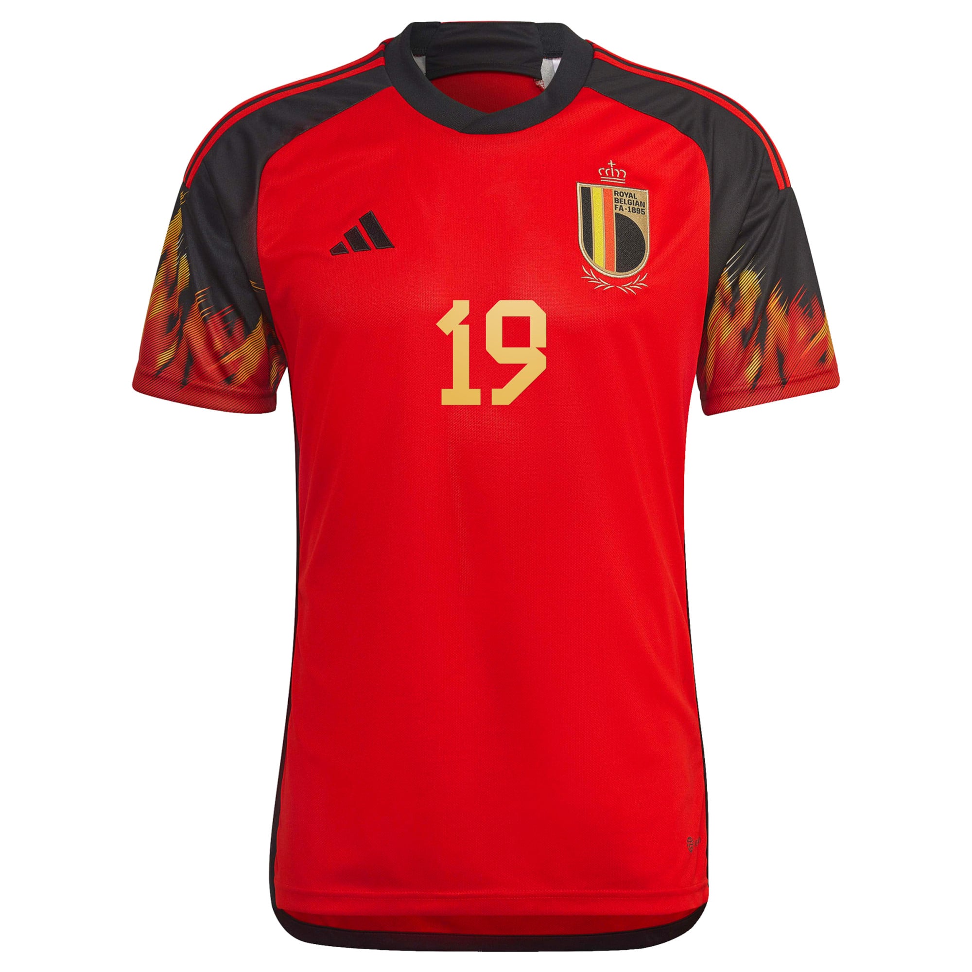 Belgium Home Shirt 2022 with Dendoncker 19 printing, , rebel_hi-res