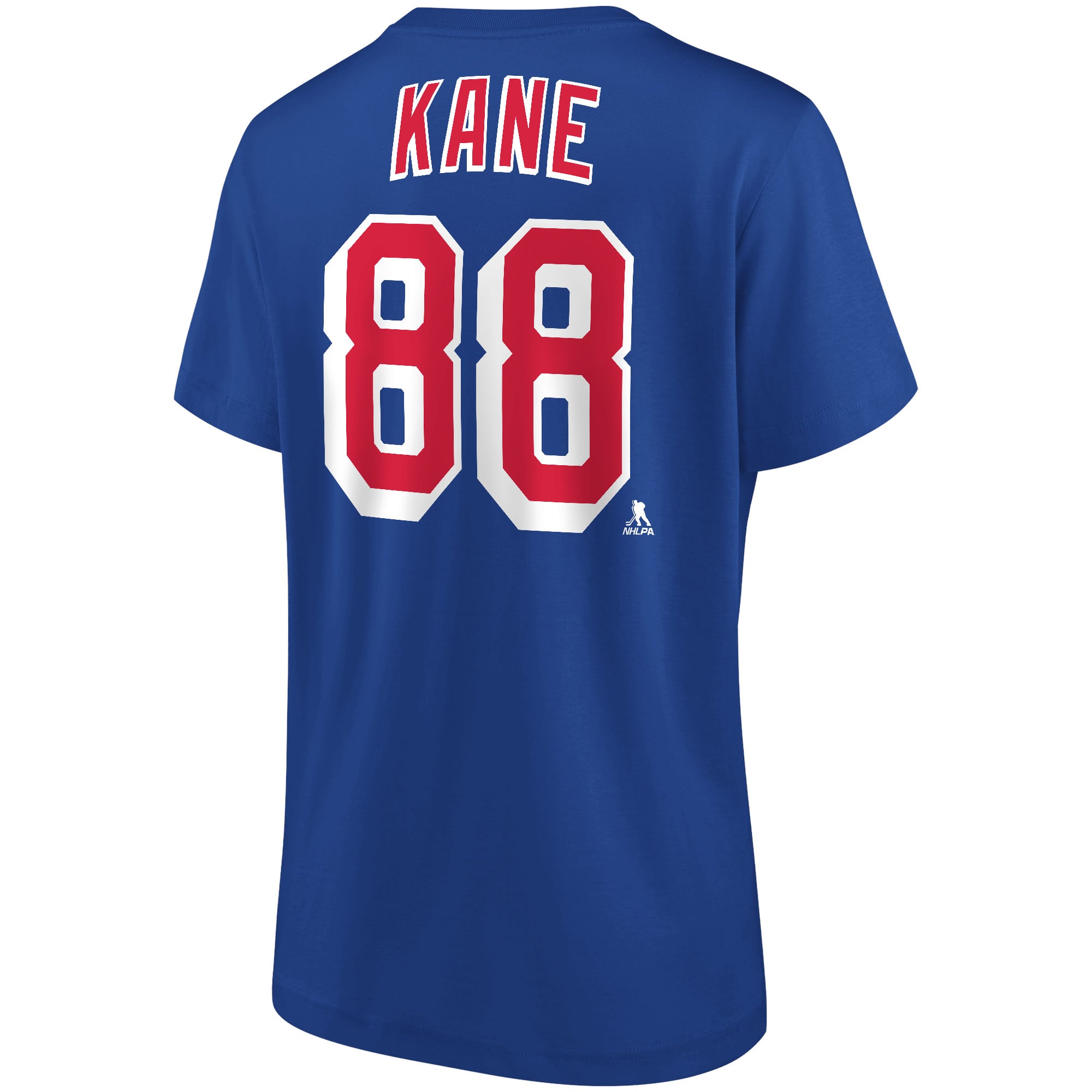 New York Rangers  Name & Number Graphic T-Shirt - Royal - Patrick Kane 88 - Womens, , rebel_hi-res