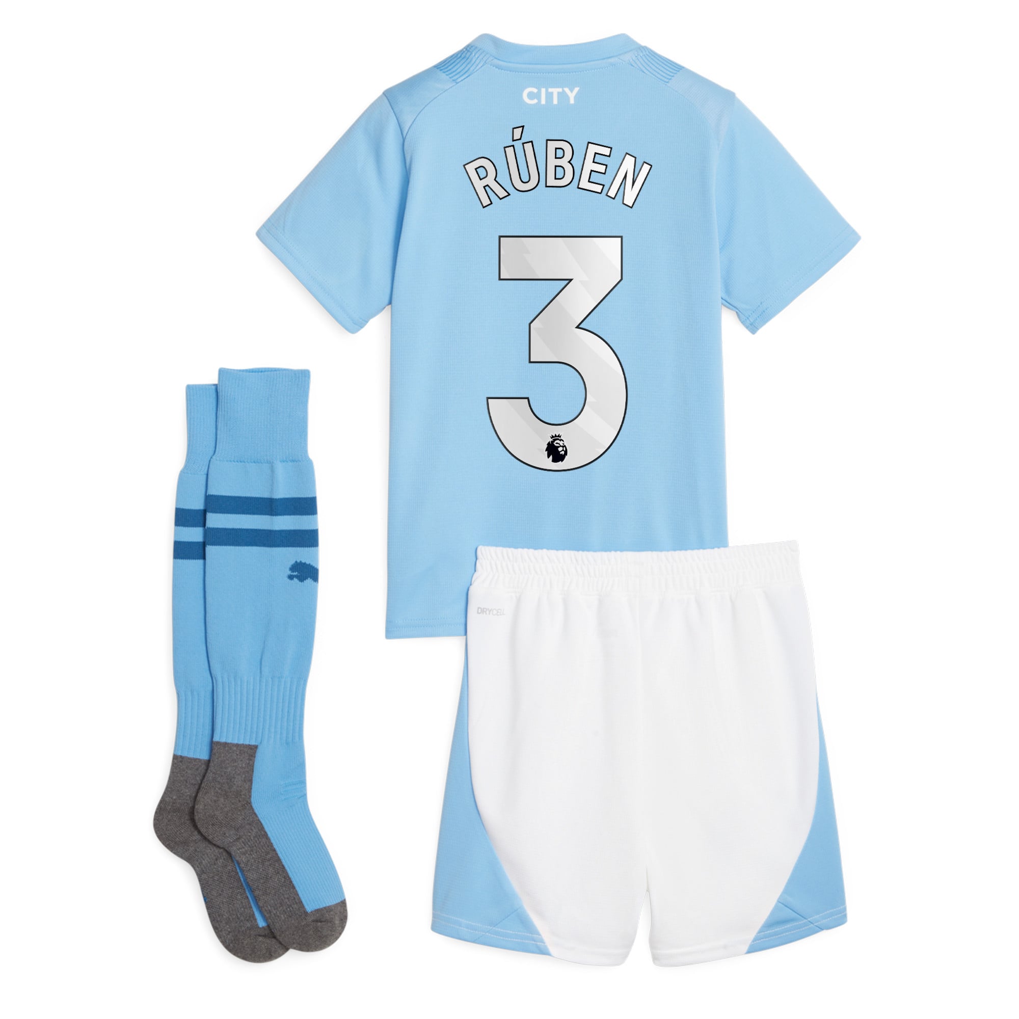 Manchester City Puma Home Minikit 2023-24 with R&uacute;ben 3 printing, , rebel_hi-res
