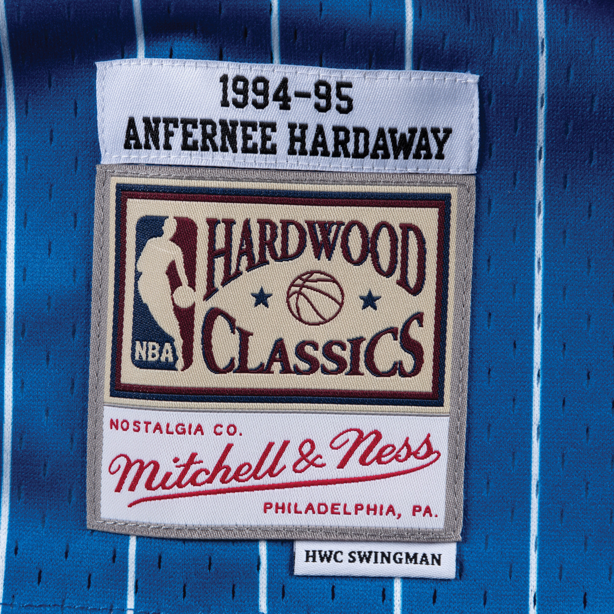 Anfernee Hardaway Orlando Magic 1994-95 Mitchell & Ness Blue Swingman Jersey Road, , rebel_hi-res