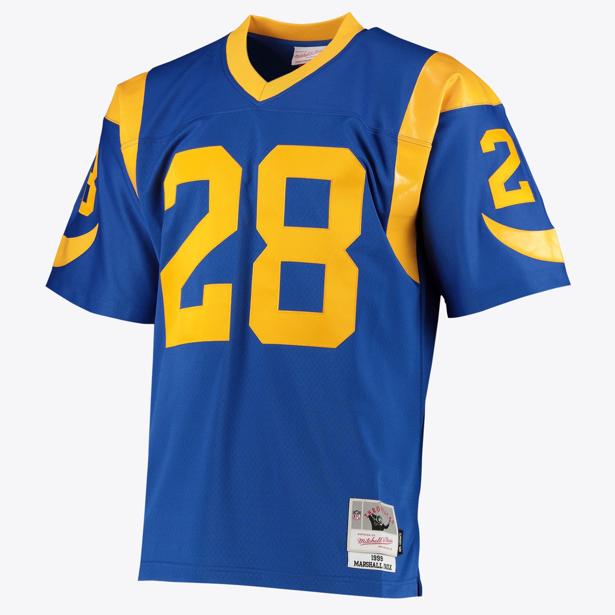 - St Louis Rams Mitchell & Ness Marshall Faulk 1999 Legacy Jersey - Mens, , rebel_hi-res
