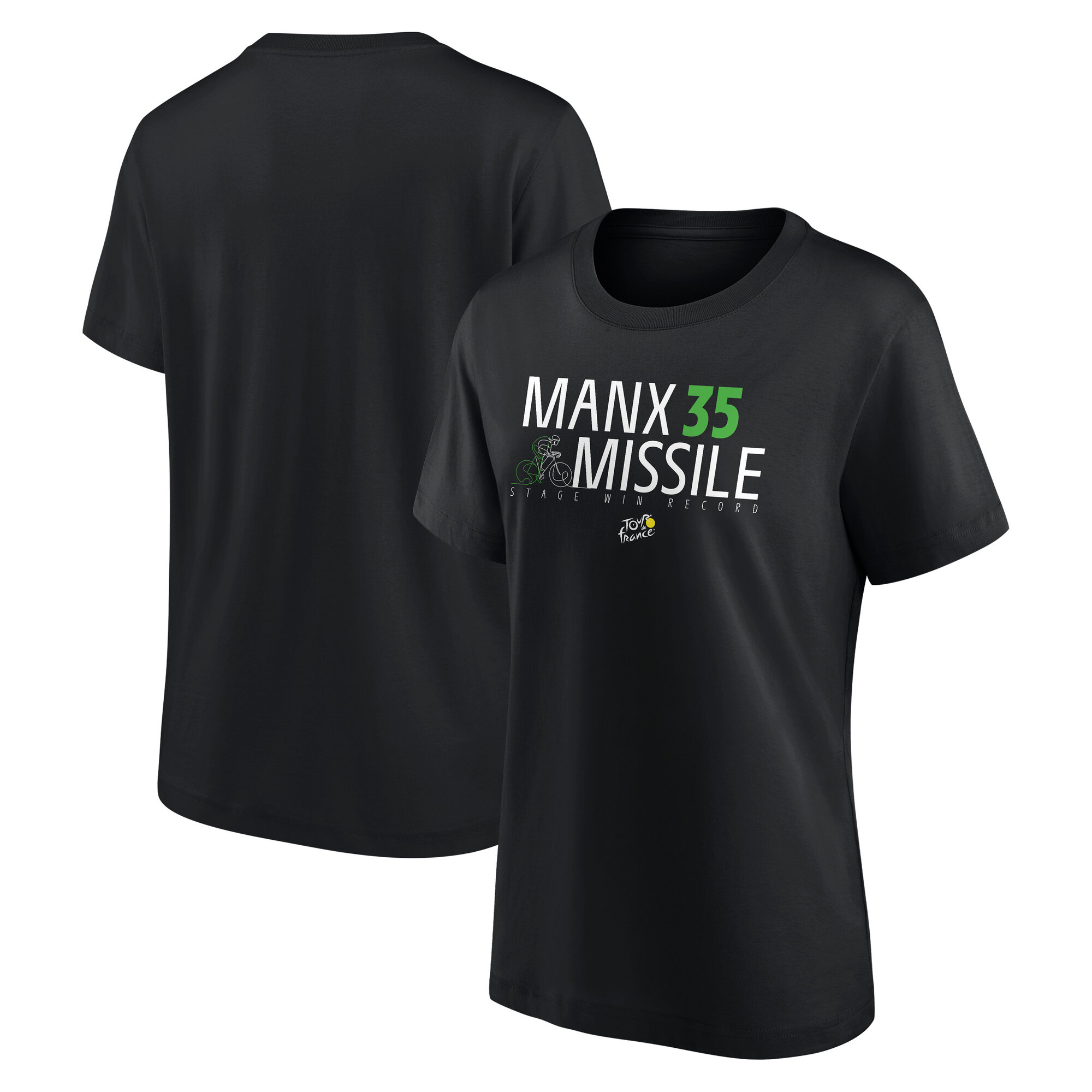 Le Tour de France Manx Missile Graphic T-Shirt - Black - Womens, , rebel_hi-res