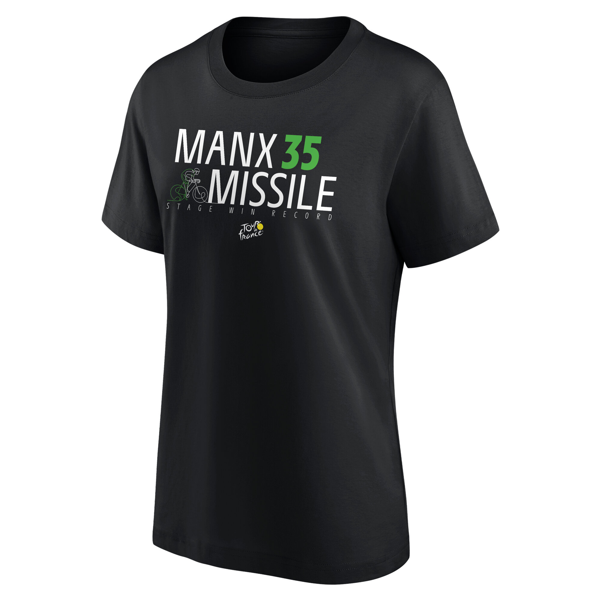 Le Tour de France Manx Missile Graphic T-Shirt - Black - Womens, , rebel_hi-res