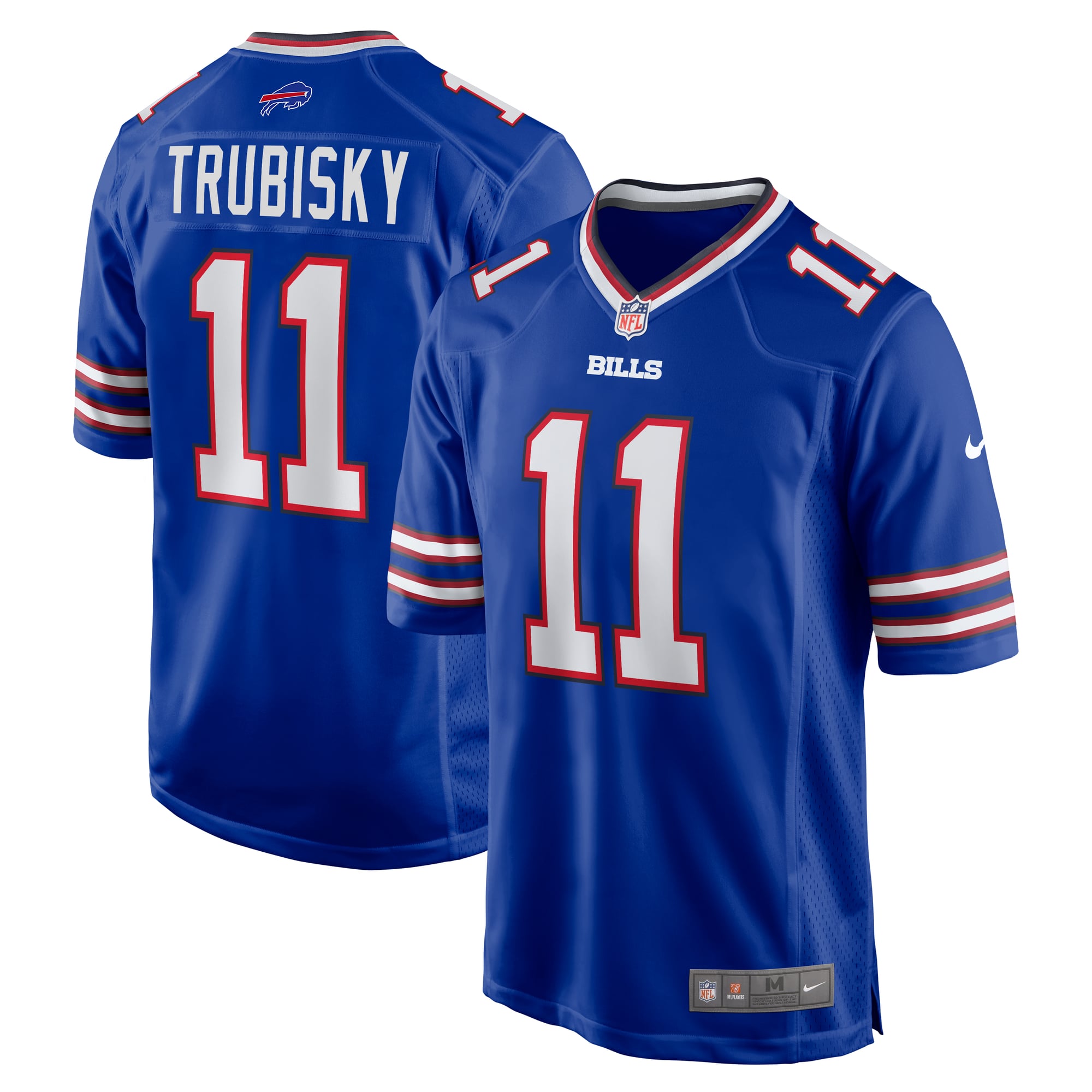 Buffalo Bills Nike Home Game Jersey - Royal - Mitchell Trubisky - Mens, , rebel_hi-res