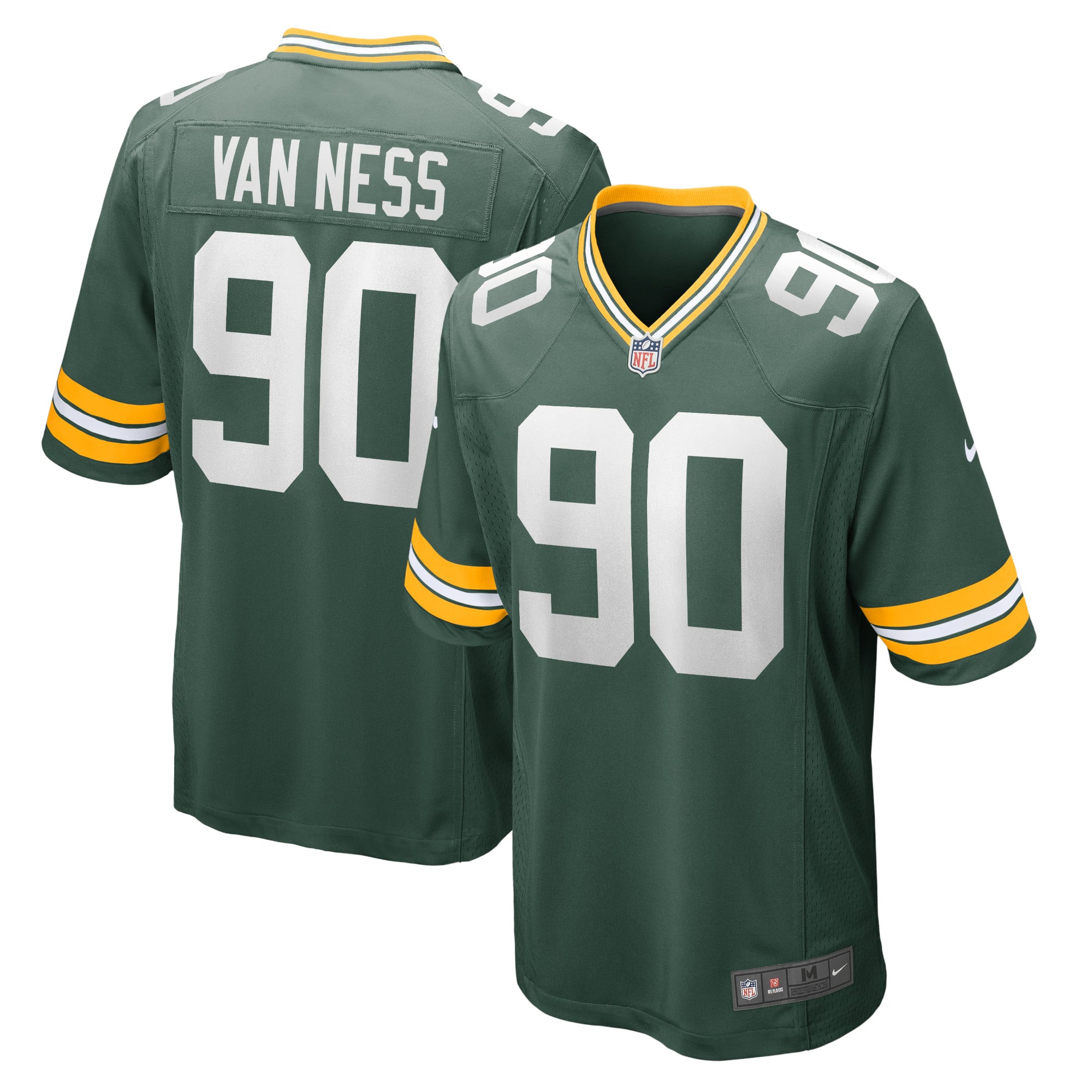 Green Bay Packers Nike Home Game Jersey - Green - Lukas Van Ness- Mens, , rebel_hi-res