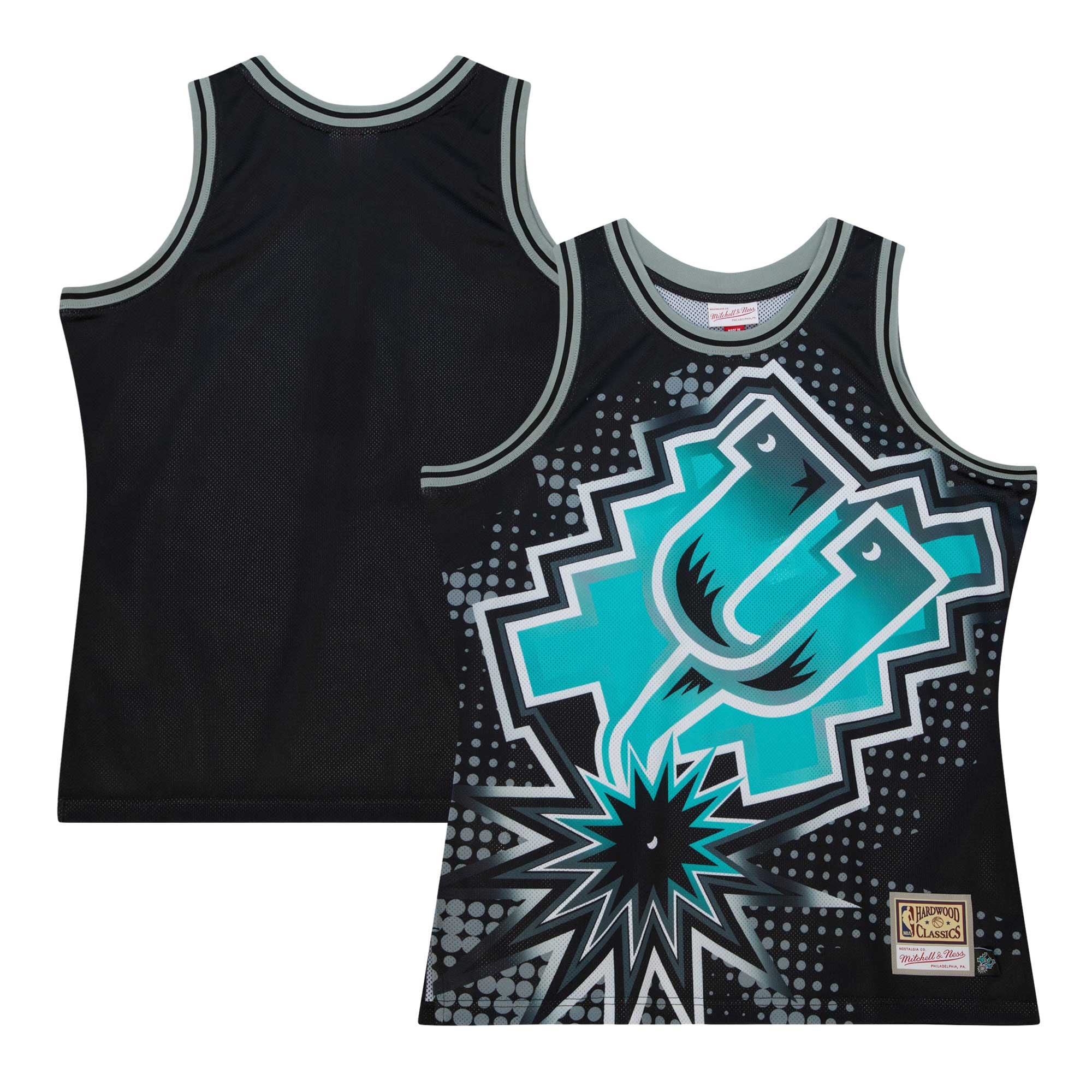 SAN ANTONIO SPURS NBA Big Face Tank 7.0 By Mitchell & Ness - Mens, , rebel_hi-res