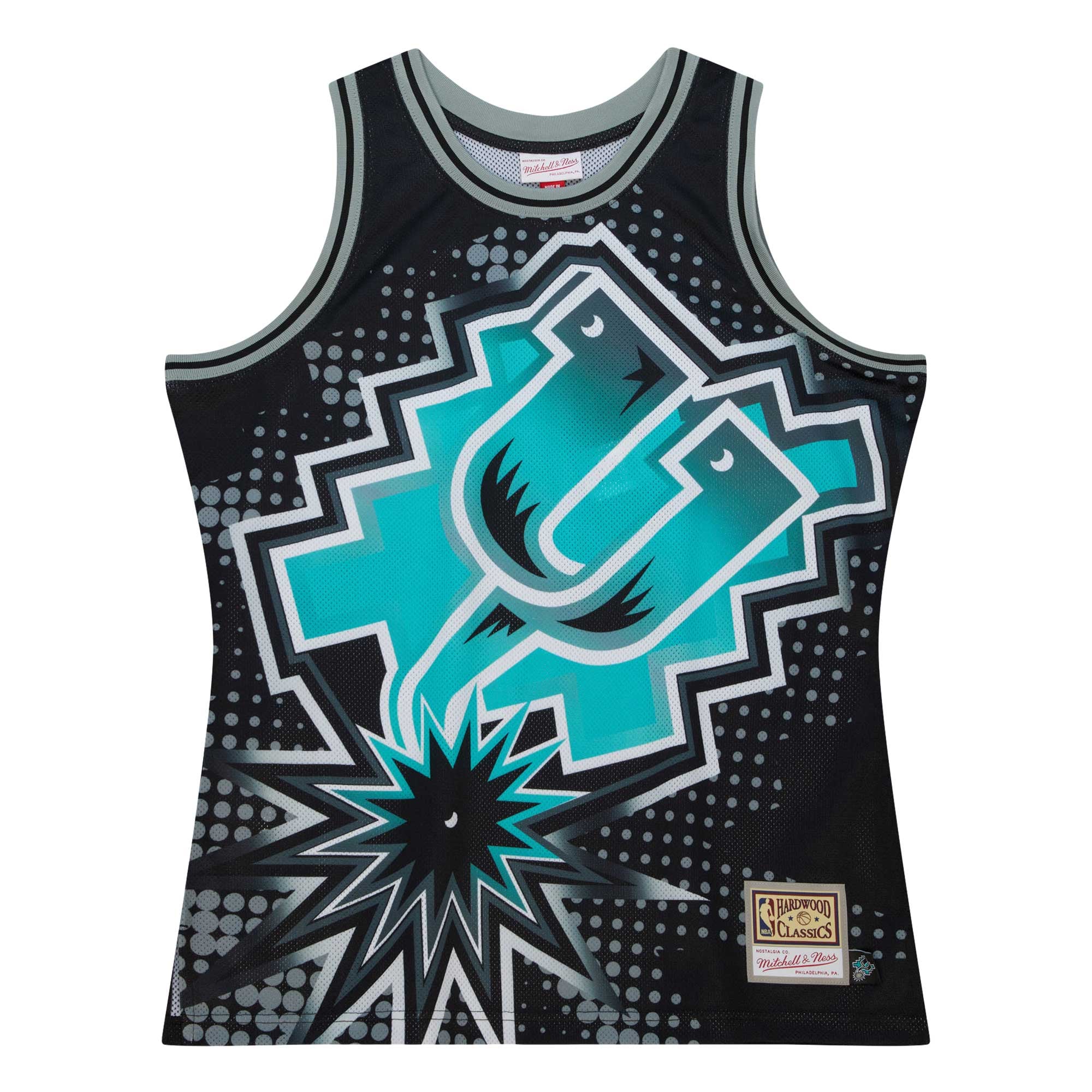SAN ANTONIO SPURS NBA Big Face Tank 7.0 By Mitchell & Ness - Mens, , rebel_hi-res