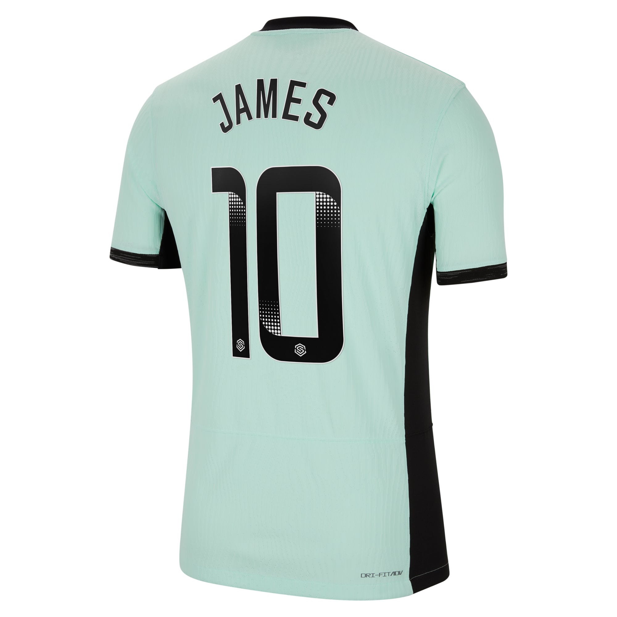 Chelsea WSL Third Vapor Match Shirt 2023-24 with James 10 printing, , rebel_hi-res