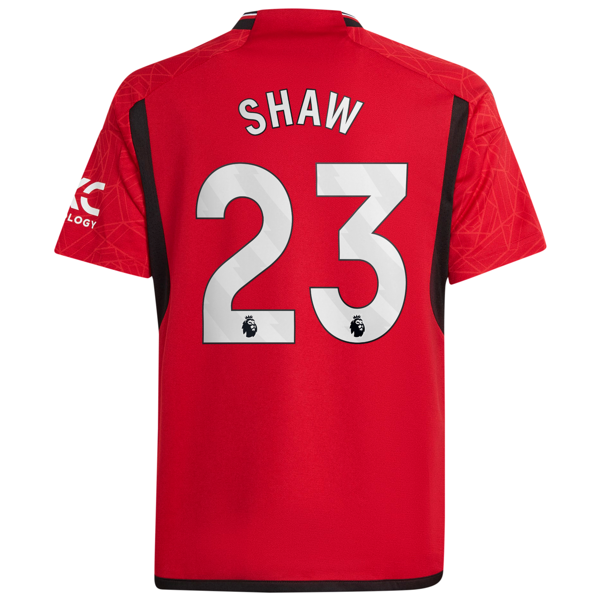 Manchester United adidas Home Shirt 2023-24 - Kids with Shaw 23 printing, , rebel_hi-res