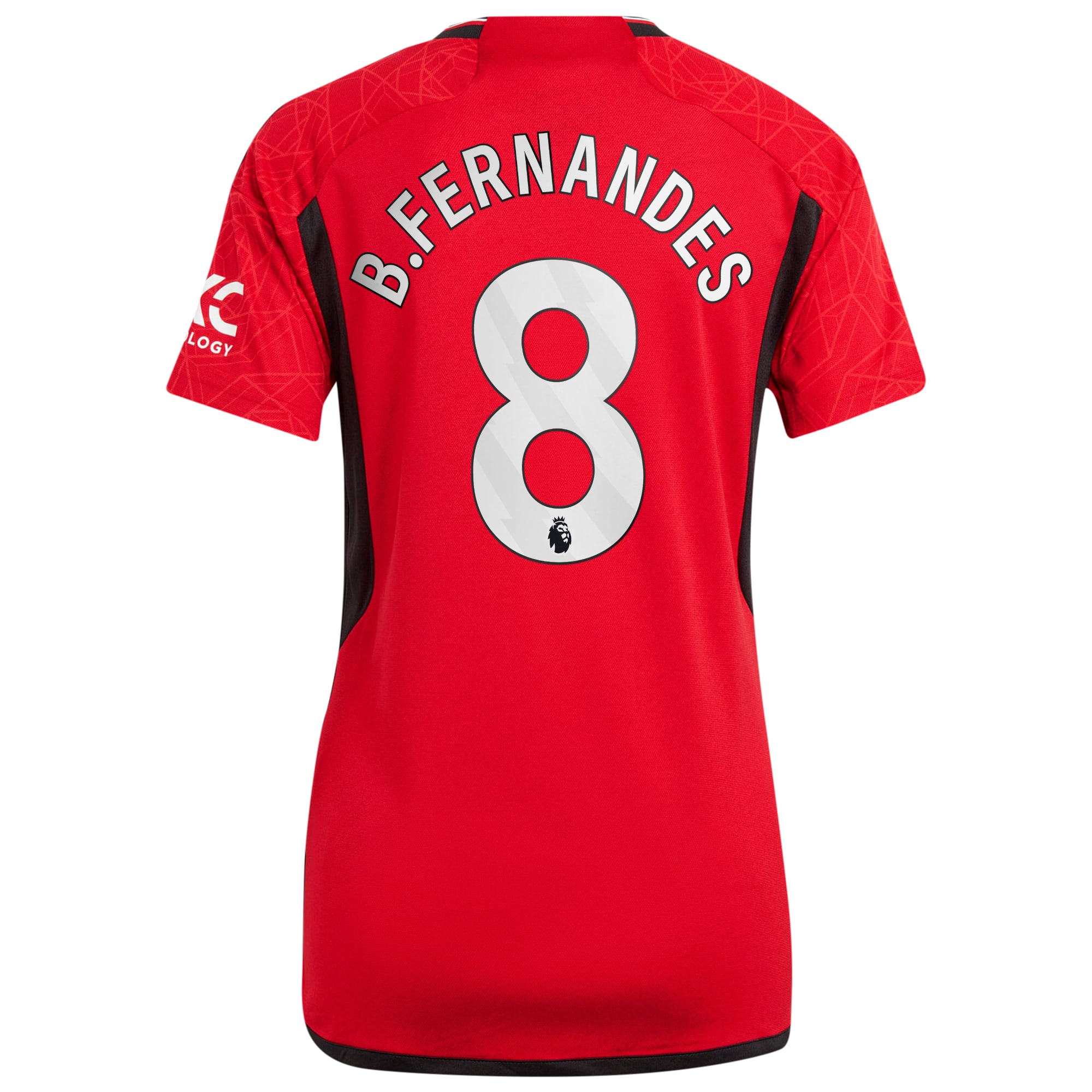 Manchester United adidas Home Shirt 2023-24 - Womens with B.Fernandes 8 printing, , rebel_hi-res