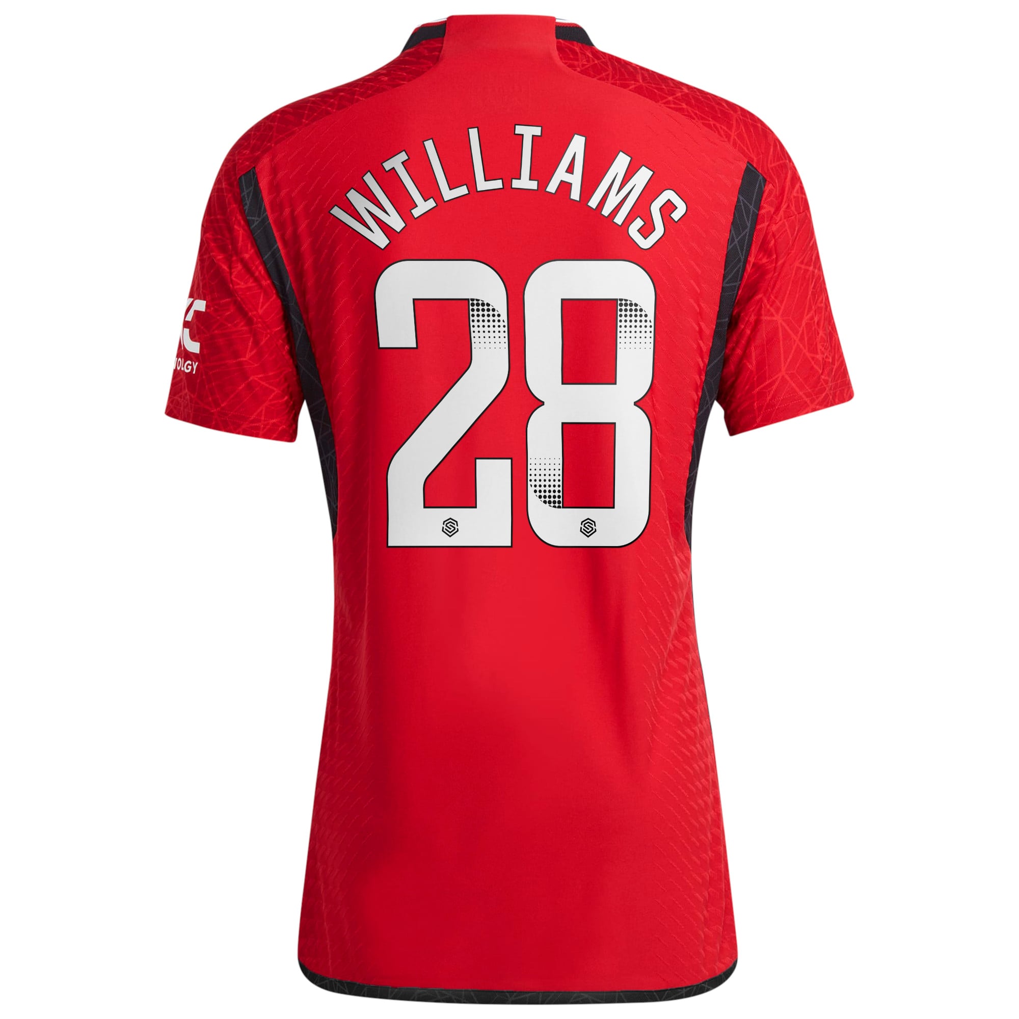 Manchester United WSL adidas Home Authentic Shirt 2023-24 with Williams 28 printing, , rebel_hi-res