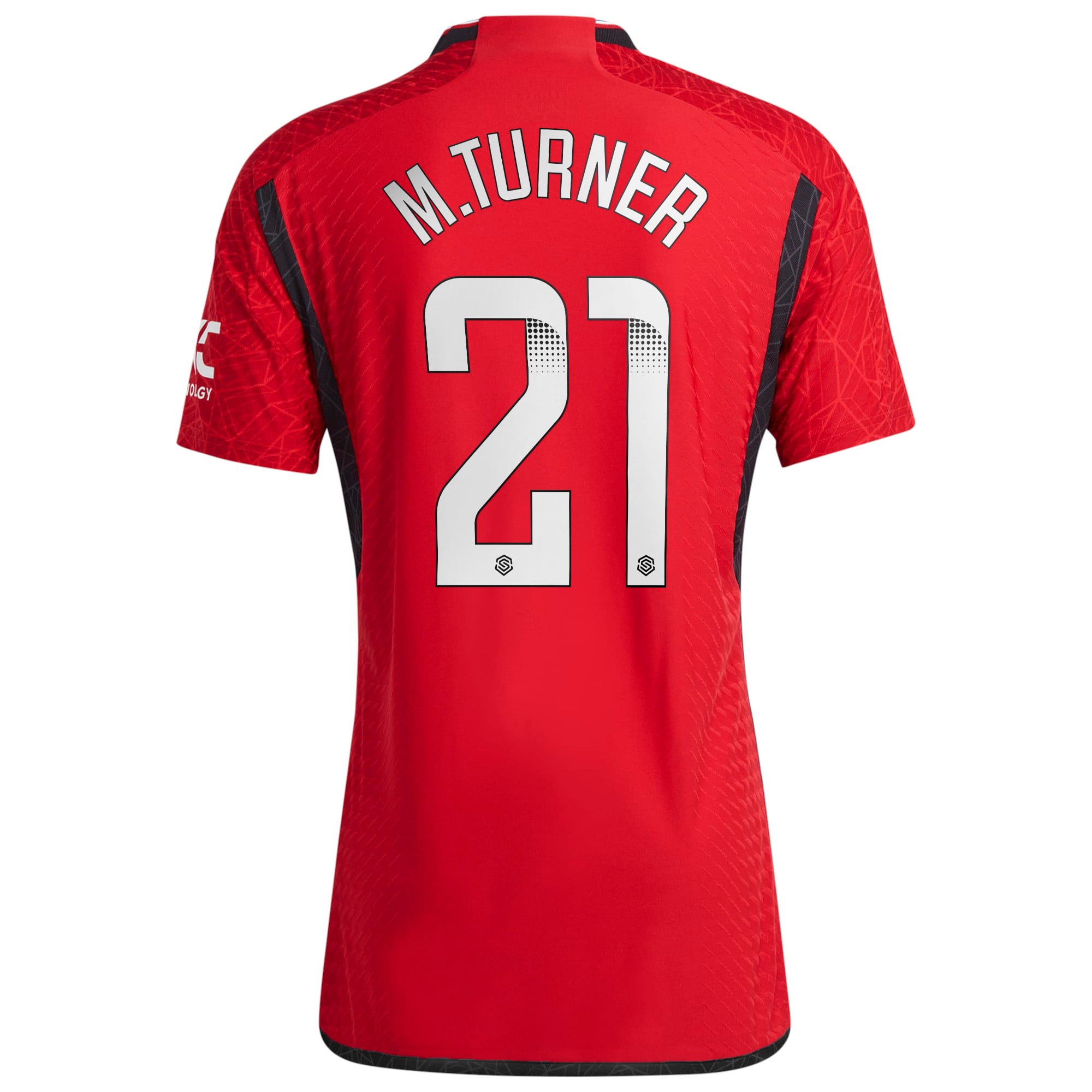 Manchester United WSL adidas Home Authentic Shirt 2023-24 with M.Turner 21 printing, , rebel_hi-res
