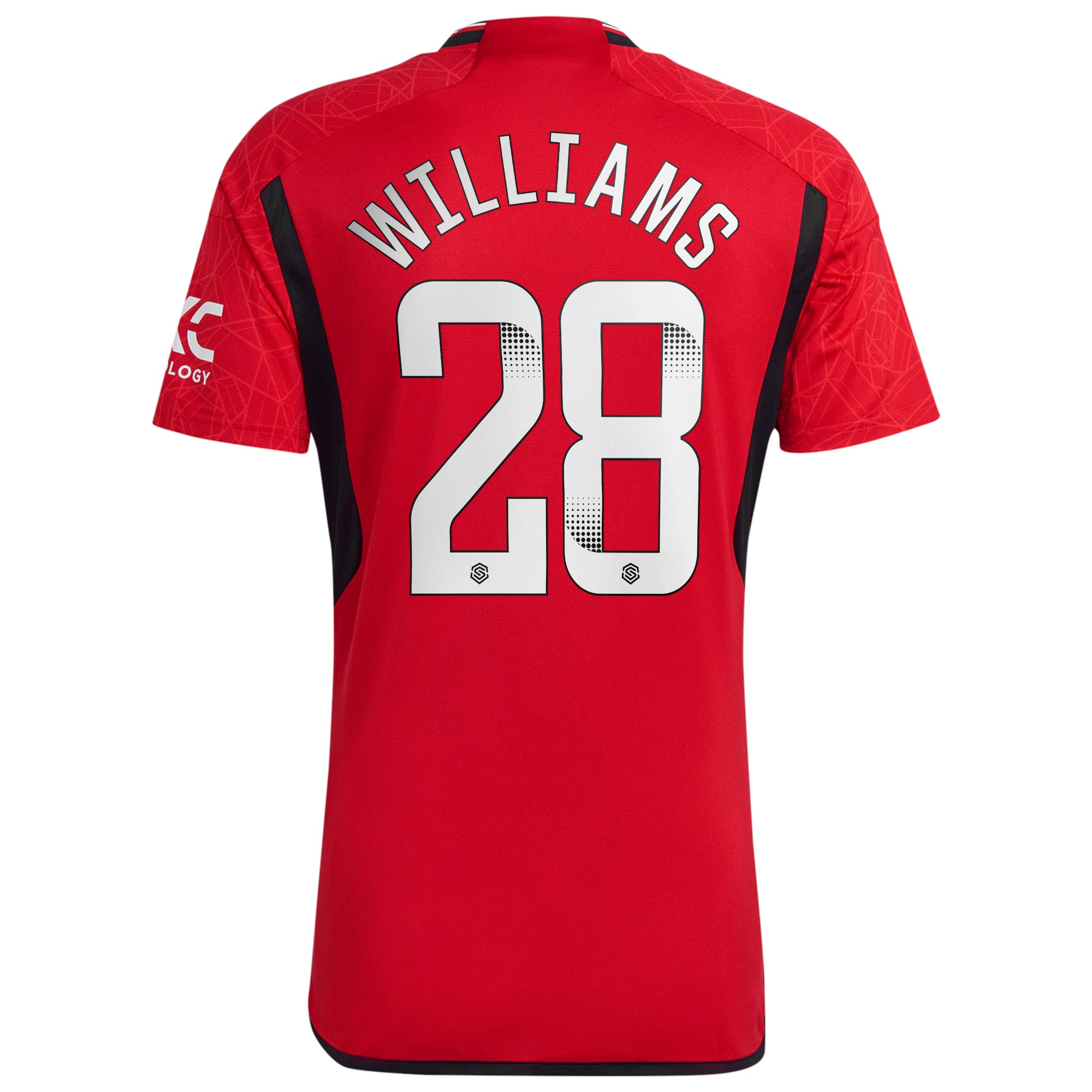 Manchester United WSL adidas Home Shirt 2023-24 with Williams 28 printing, , rebel_hi-res