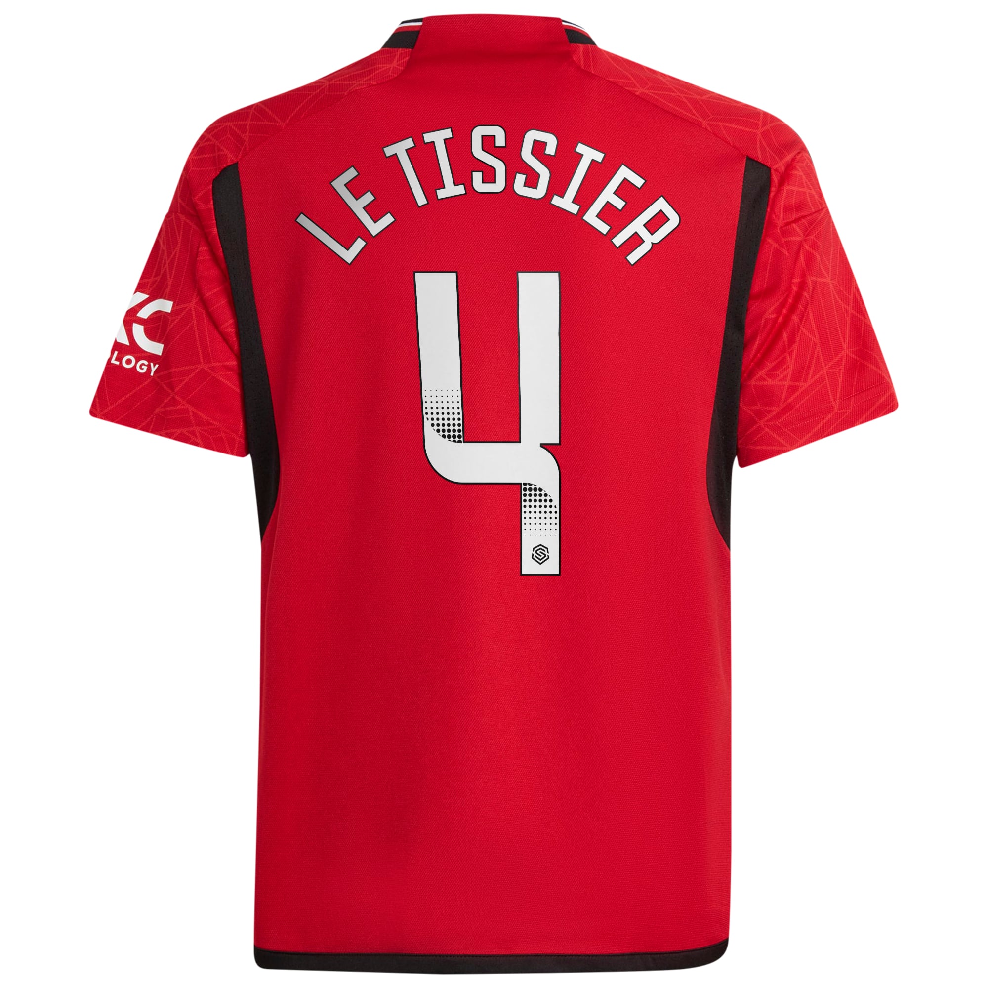 Manchester United WSL adidas Home Shirt 2023-24 - Kids with Le Tissier 4 printing, , rebel_hi-res