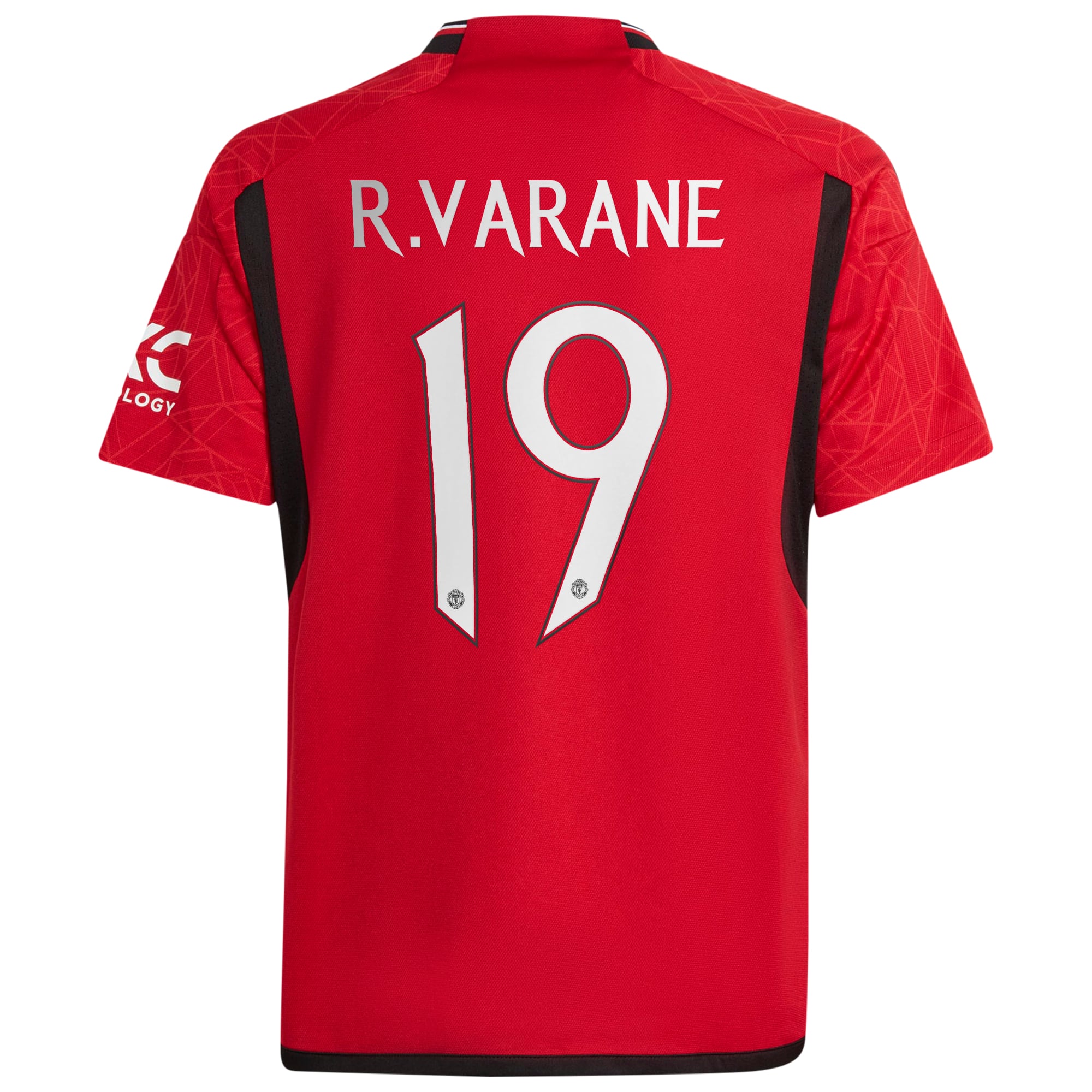 Manchester United Cup adidas Home Shirt 2023-24 - Kids with R. Varane 19 printing, , rebel_hi-res