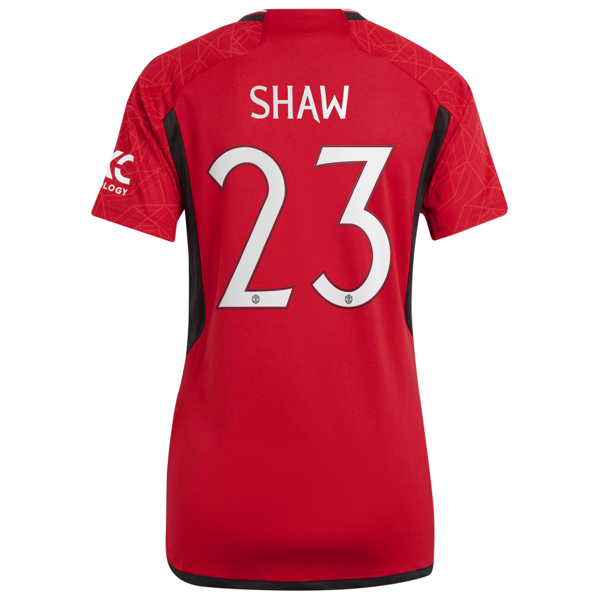 Manchester United Cup adidas Home Shirt 2023-24 - Womens with Shaw 23 printing, , rebel_hi-res