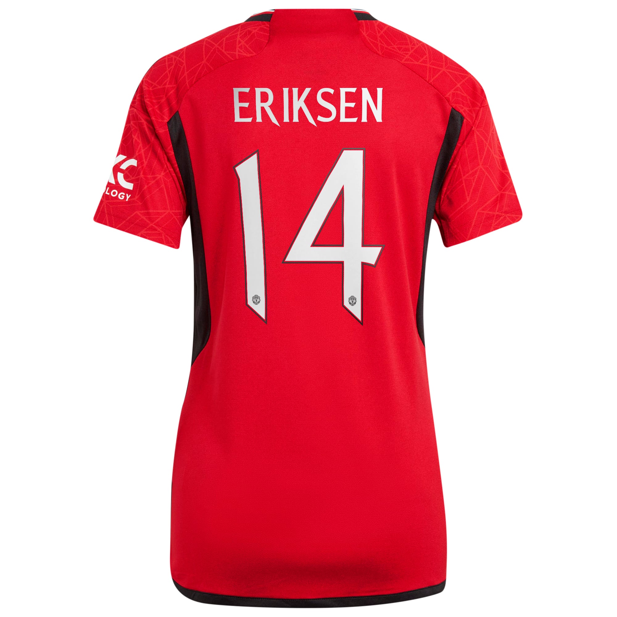 Manchester United Cup adidas Home Shirt 2023-24 - Womens with Eriksen 14 printing, , rebel_hi-res