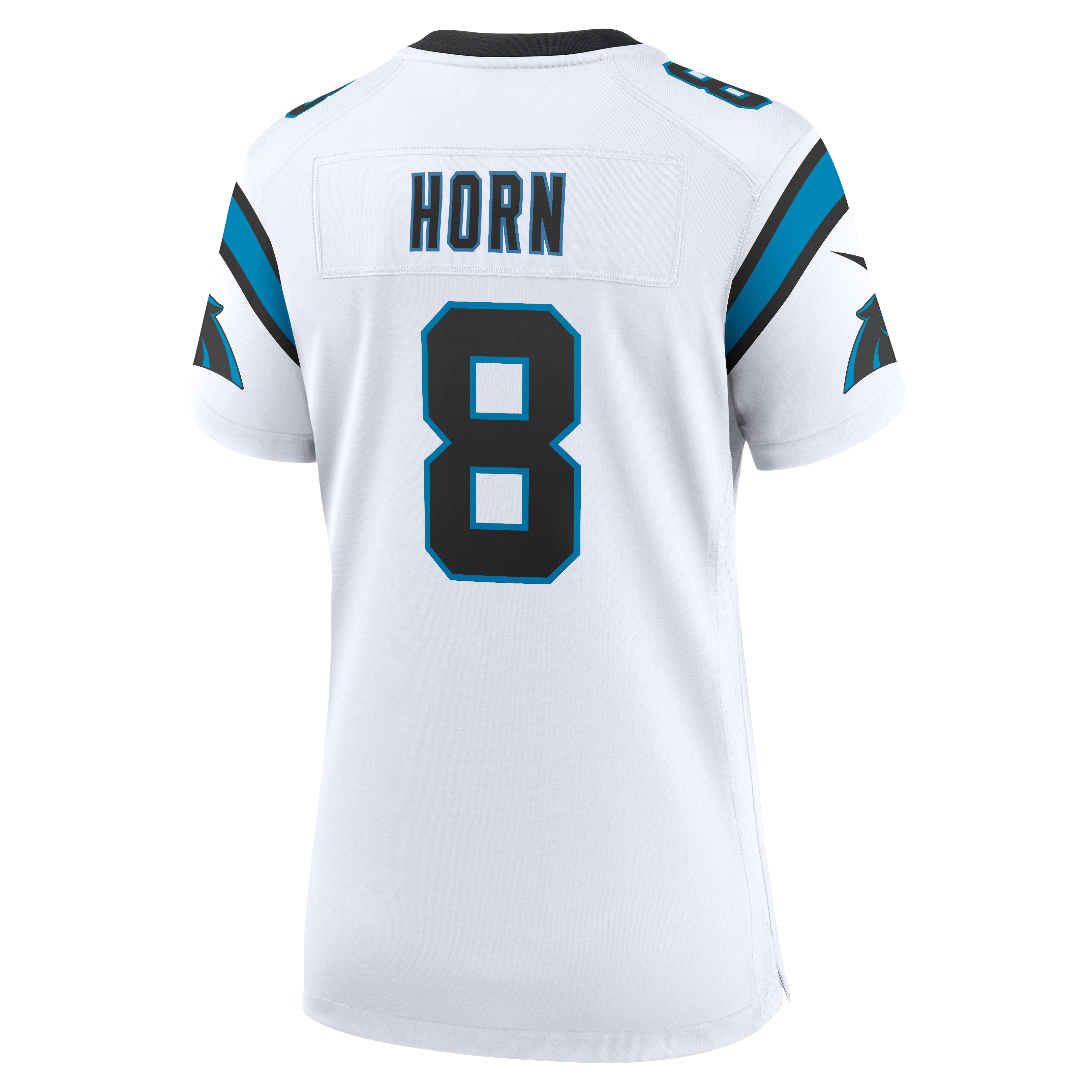Carolina Panthers Nike Road Game Jersey - White - Jaycee Horn - Womens, , rebel_hi-res