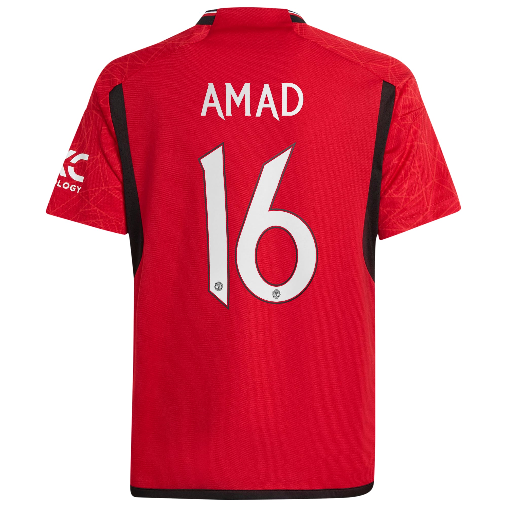 Manchester United Cup adidas Home Shirt 2023-24 - Kids with Amad 16 printing, , rebel_hi-res