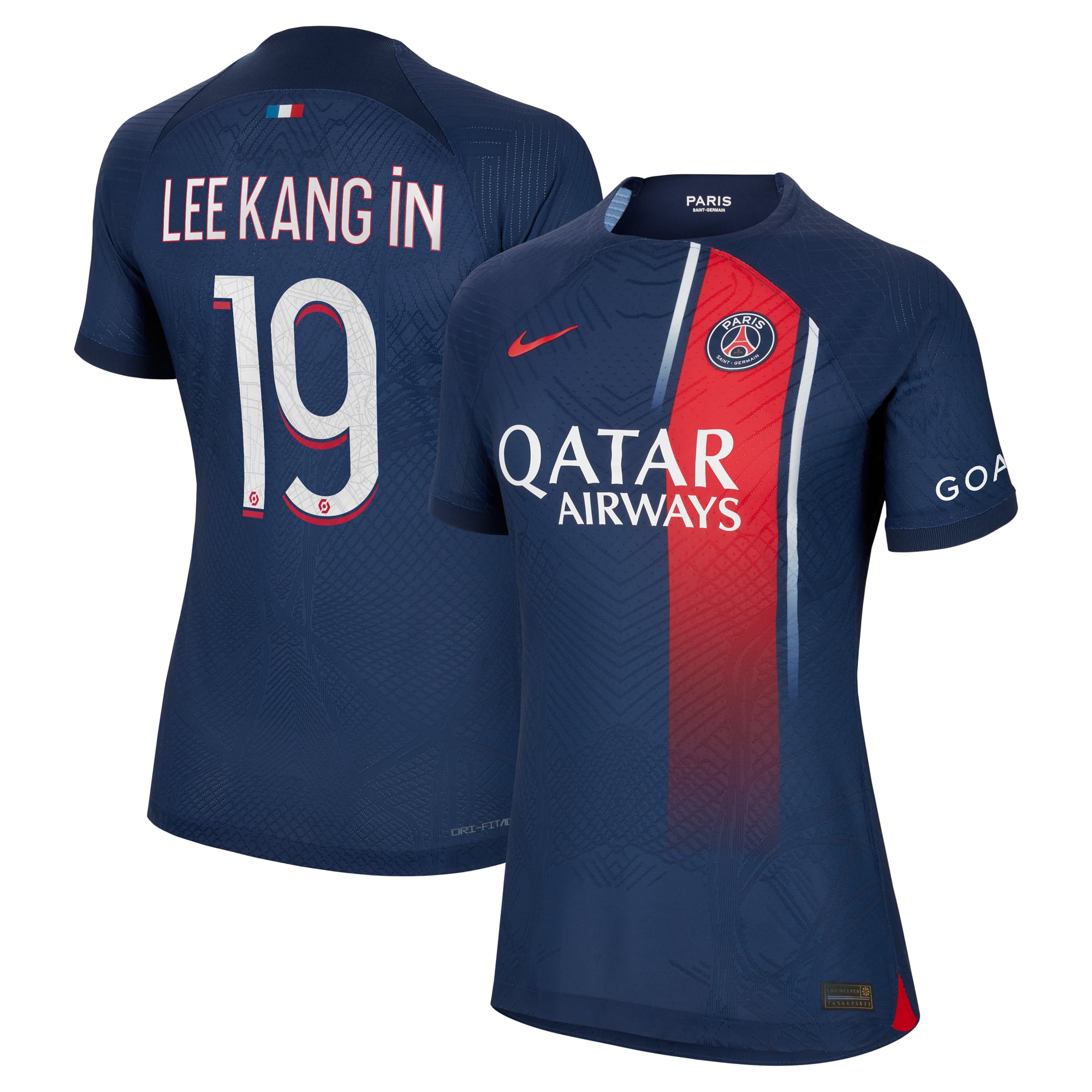 Paris Saint-Germain Nike Home Dri-Fit Adv Match Shirt 2023-24 - Womens with Lee Kang In 19 printing, , rebel_hi-res