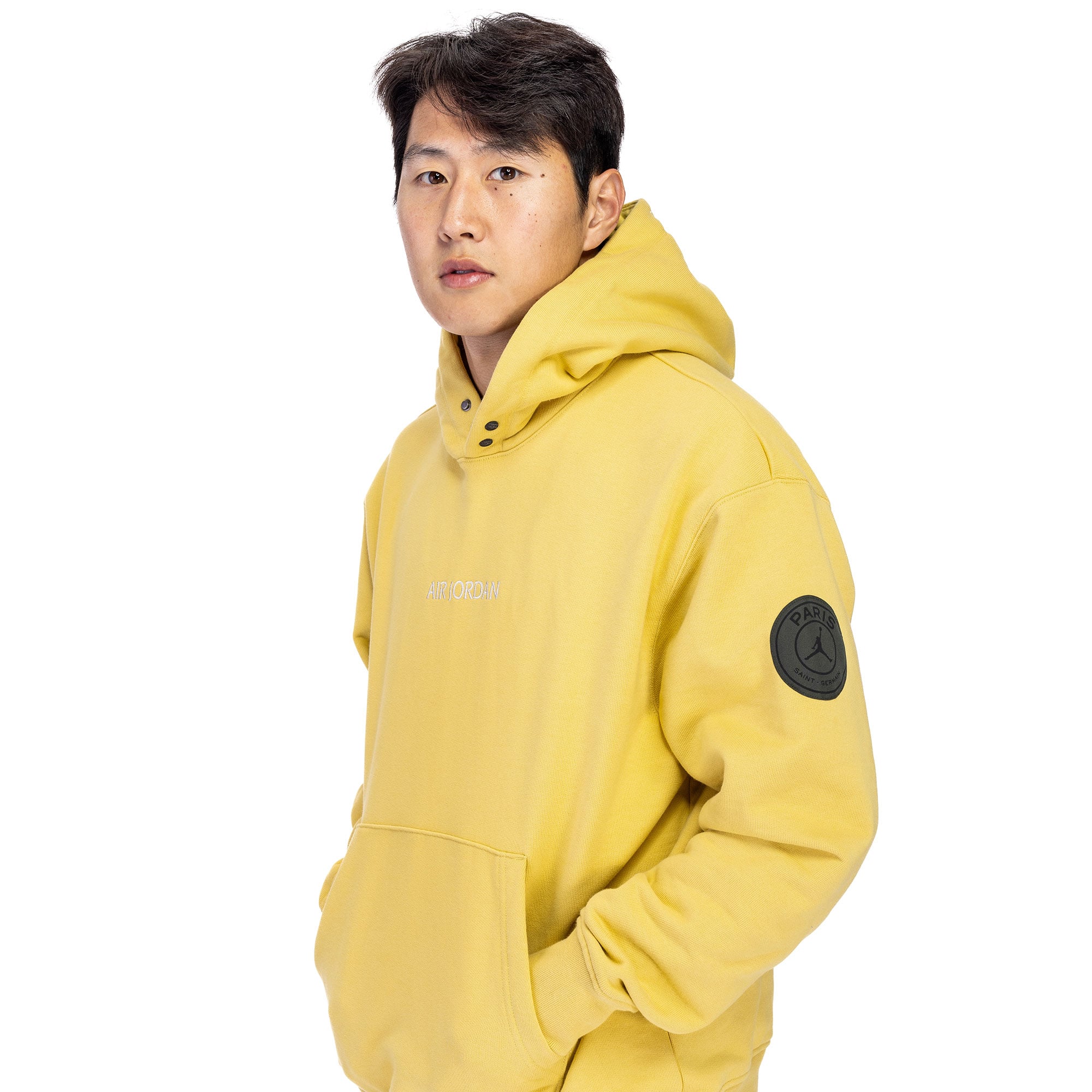 PSG Jordan Fleece Wordmark Hoodie - Gold, , rebel_hi-res