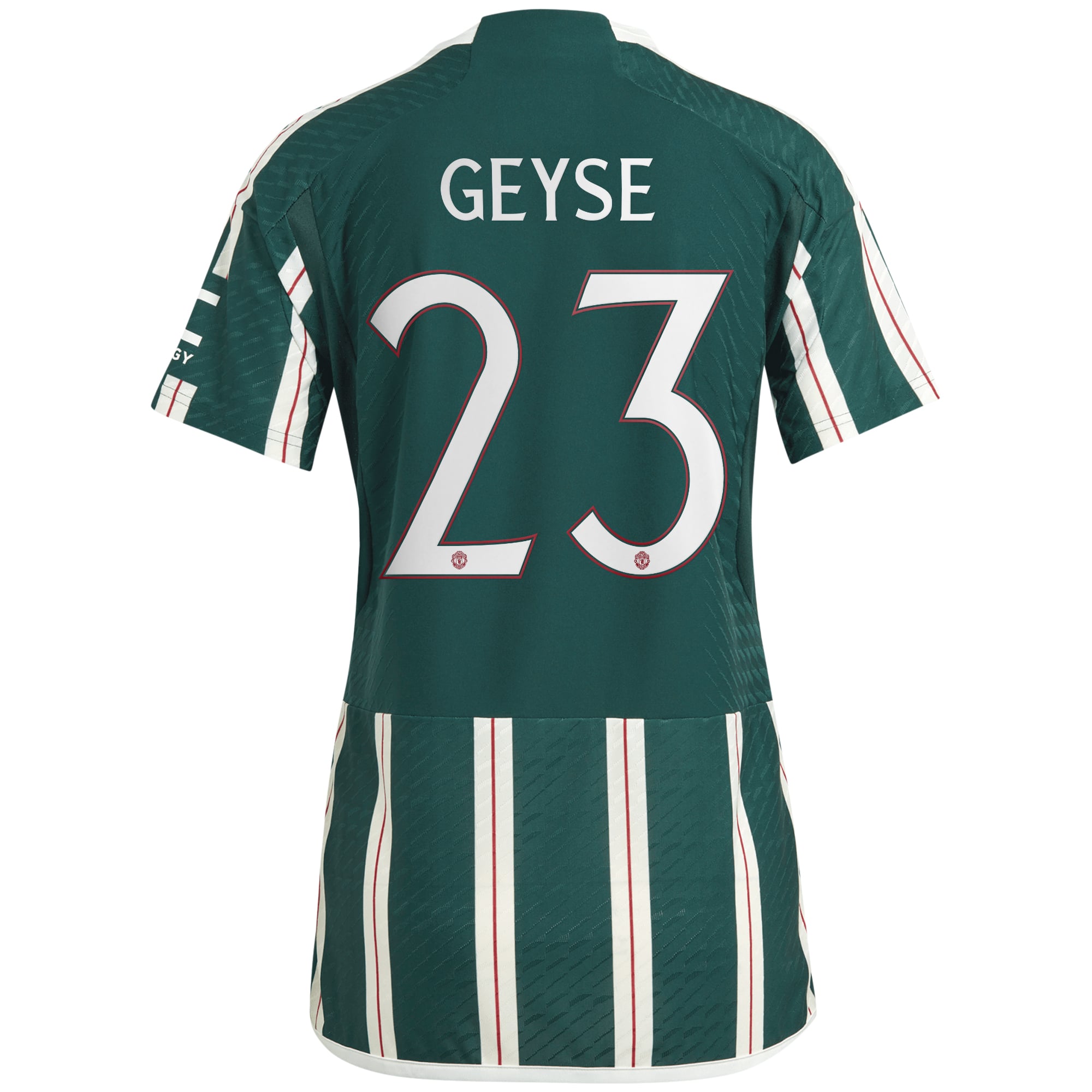 Manchester United Cup adidas Away Authentic Shirt 2023-24 - Womens - With Geyse 23 Printing, , rebel_hi-res