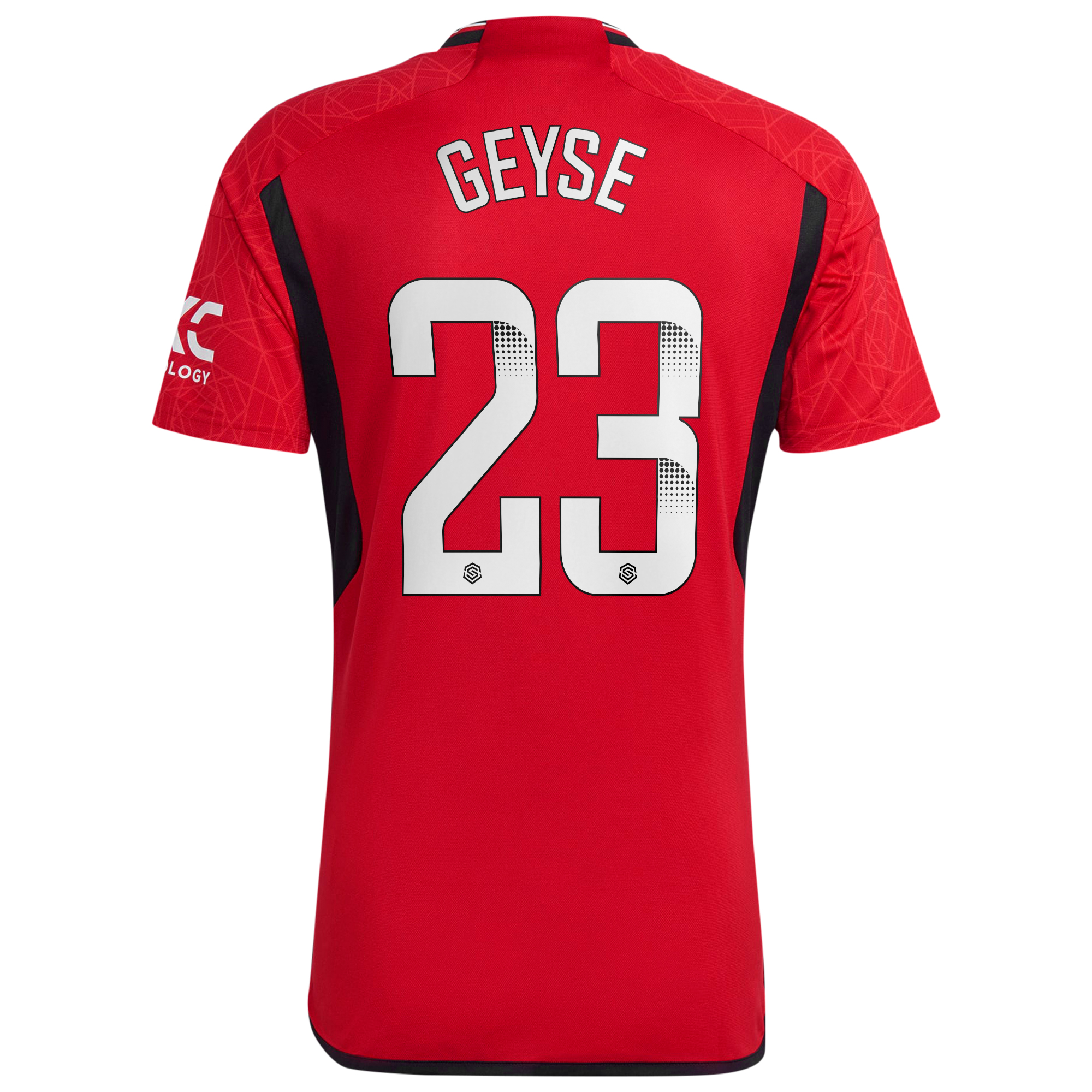Manchester United WSL adidas Home Shirt 2023-24 - With Geyse 23 Printing, , rebel_hi-res