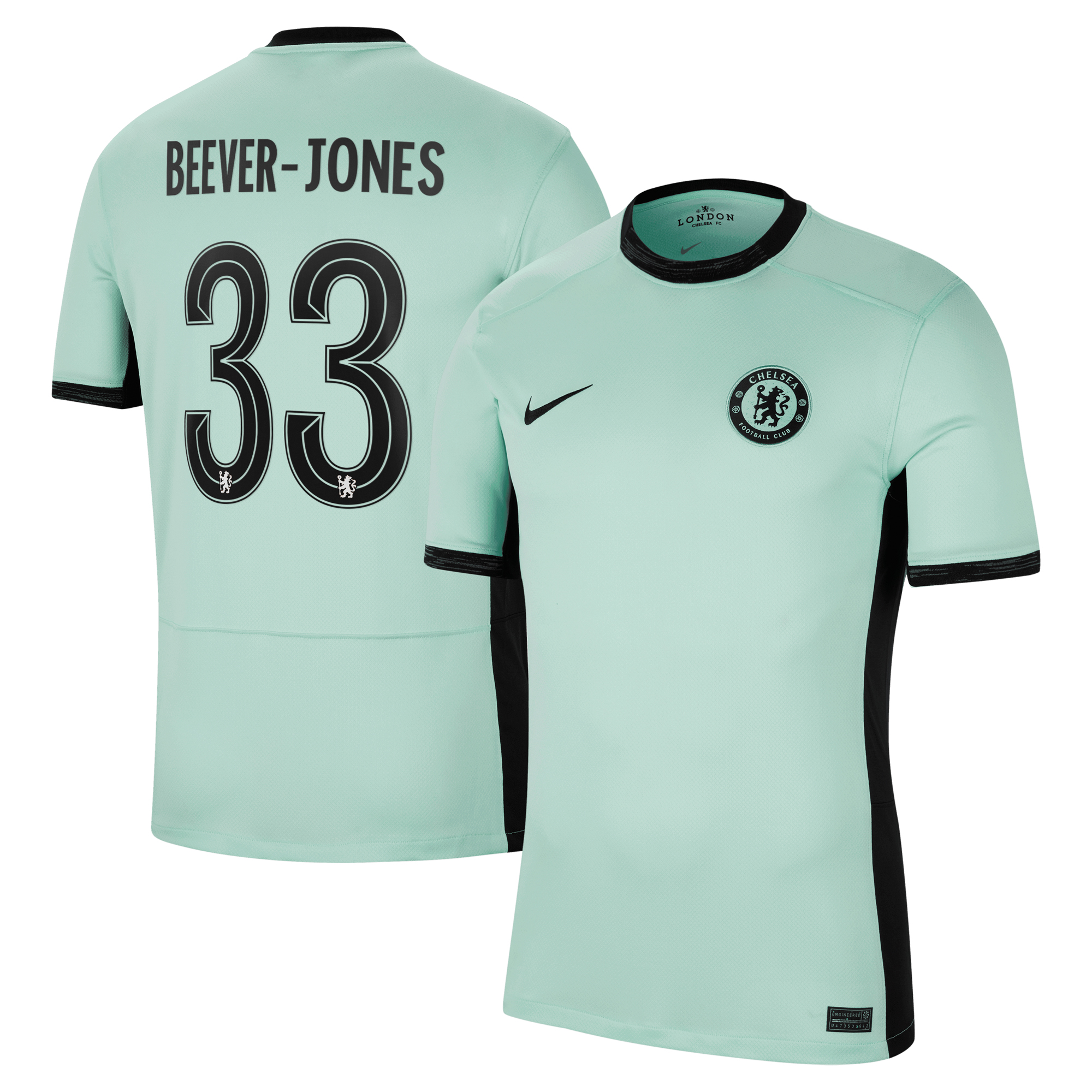 Chelsea 33 Chelsea Third Stadium Shirt 2023-24 with Beever-Jones 33 printing ...