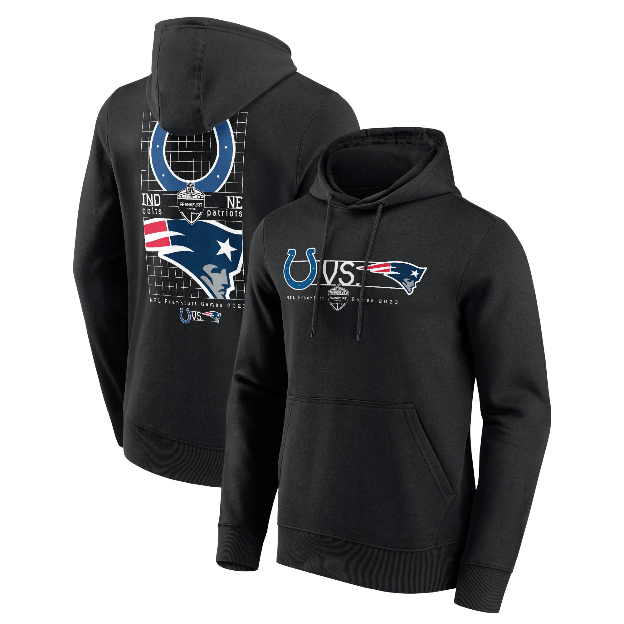 NFL 2023 Germany Frankfurt Games  Match Up Indianapolis Colts Vs New England Patriots Graphic Hoodie - Mens, , rebel_hi-res