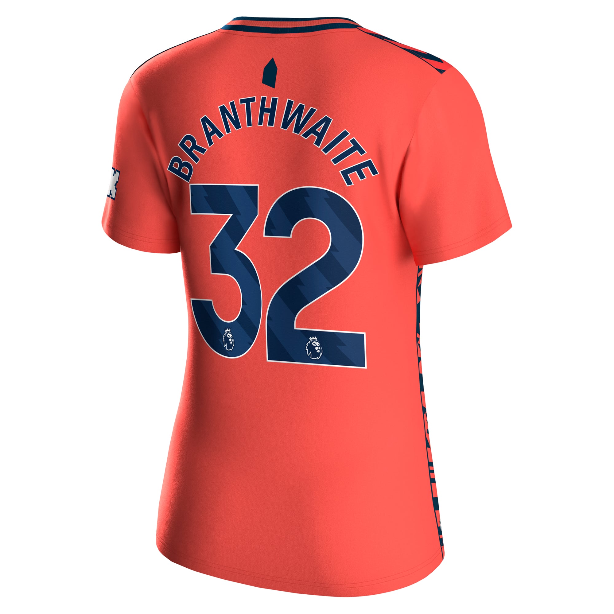 Everton Hummel Away Shirt 2023-24 - Womens with Branthwaite 32 printing, , rebel_hi-res