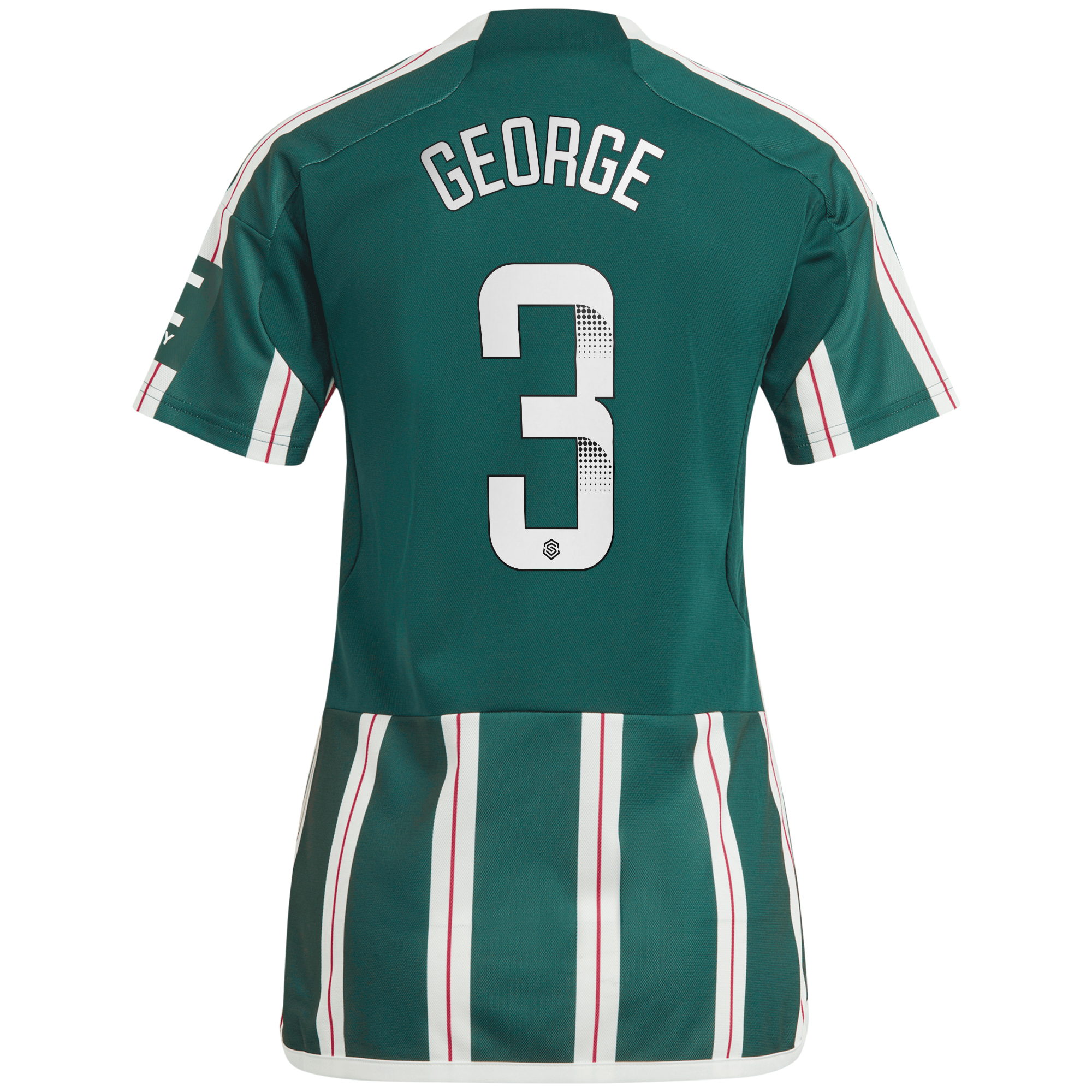 Manchester United WSL adidas Away Shirt 2023-24 - Womens - With George 3 Printing, , rebel_hi-res