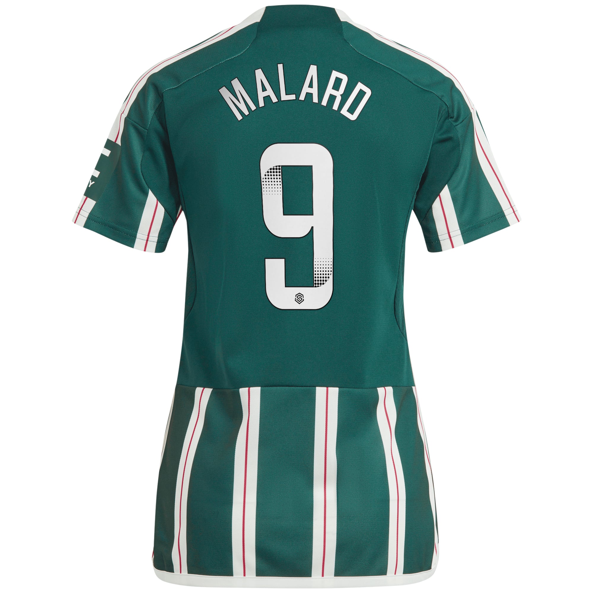 Manchester United WSL adidas Away Shirt 2023-24 - Womens - With Malard 9 Printing, , rebel_hi-res