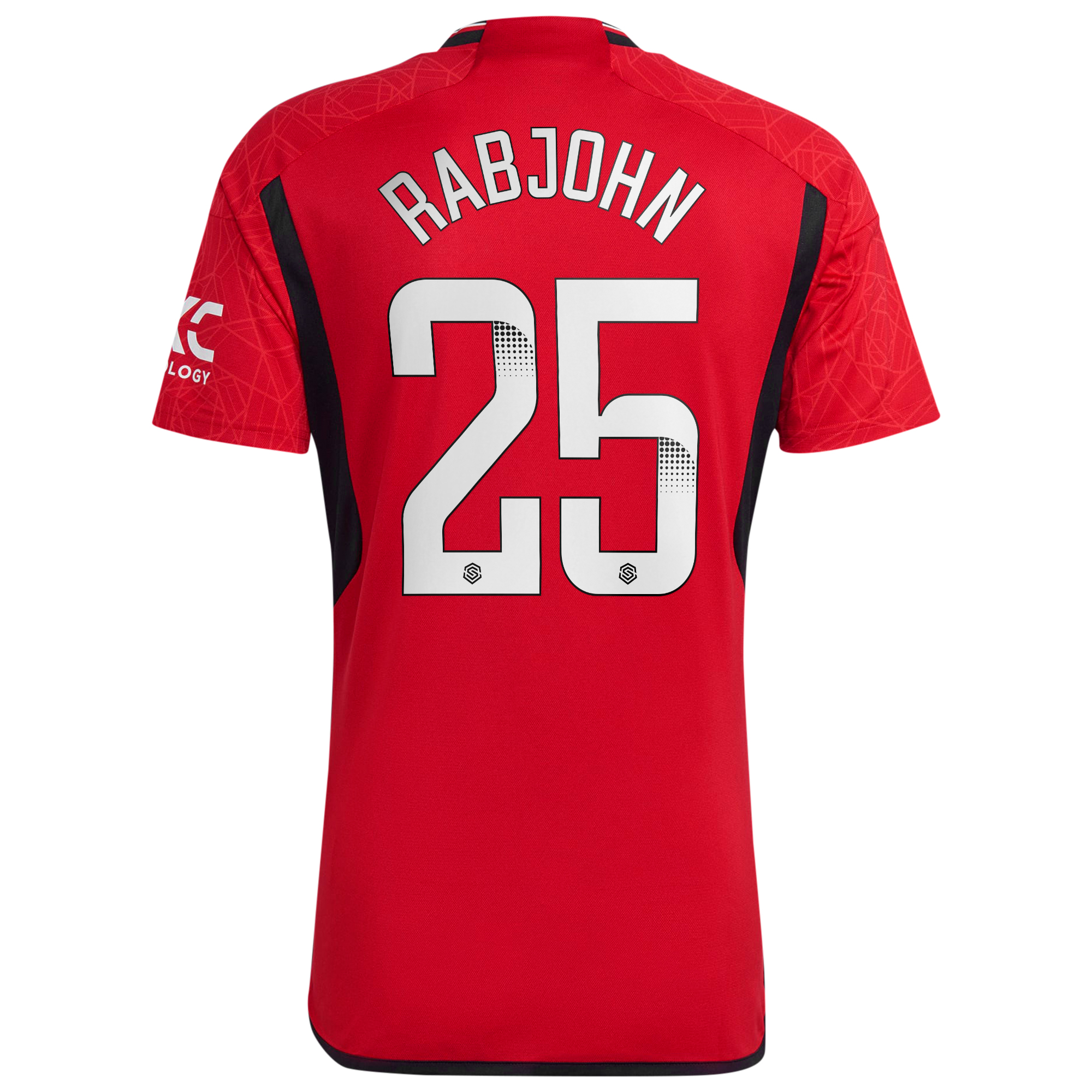 Rabjohn Manchester United WSL adidas Home Shirt 2023-24 - With Rabjohn 25 ...