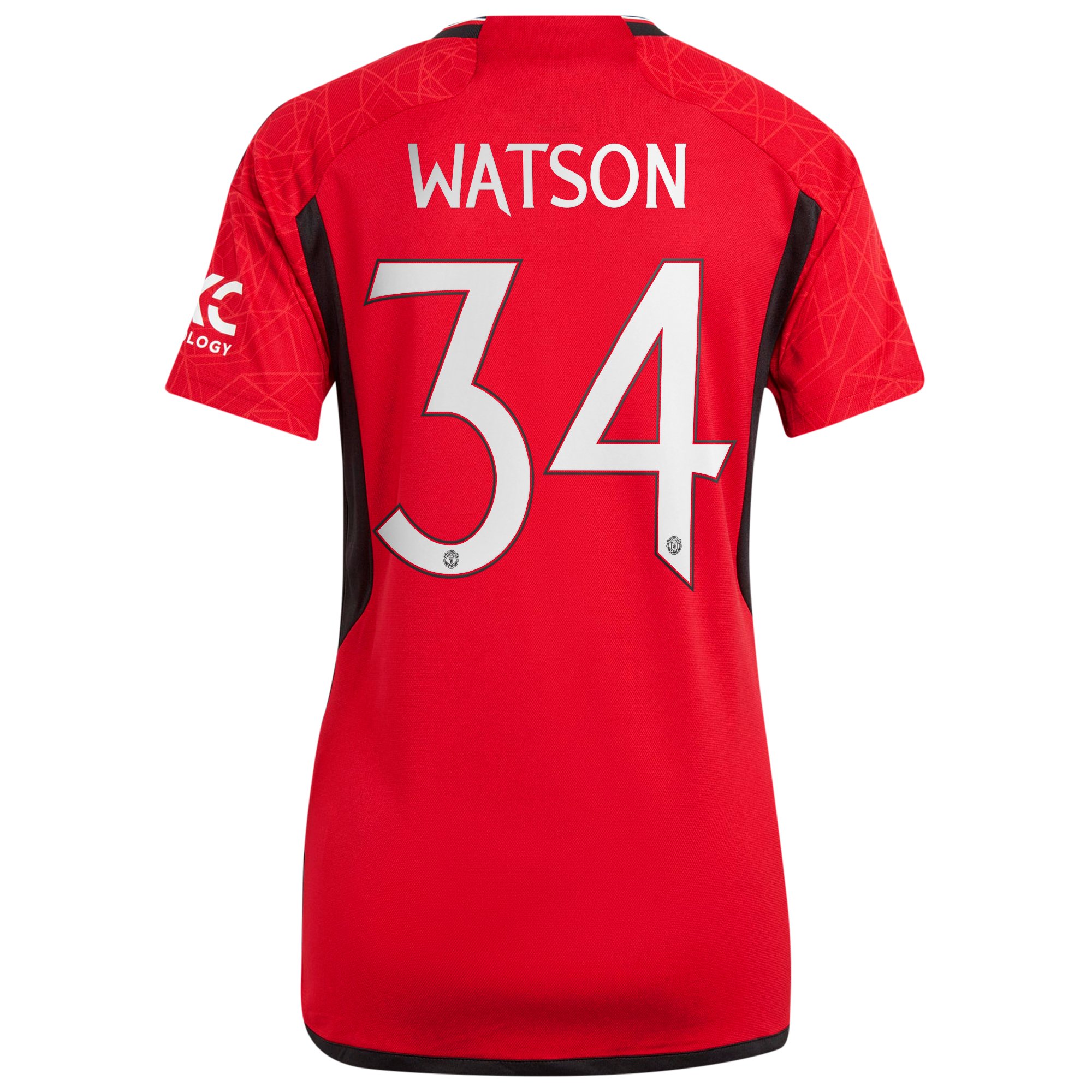 Manchester United Cup adidas Home Shirt 2023-24 - Womens - With Watson 34 Printing, , rebel_hi-res