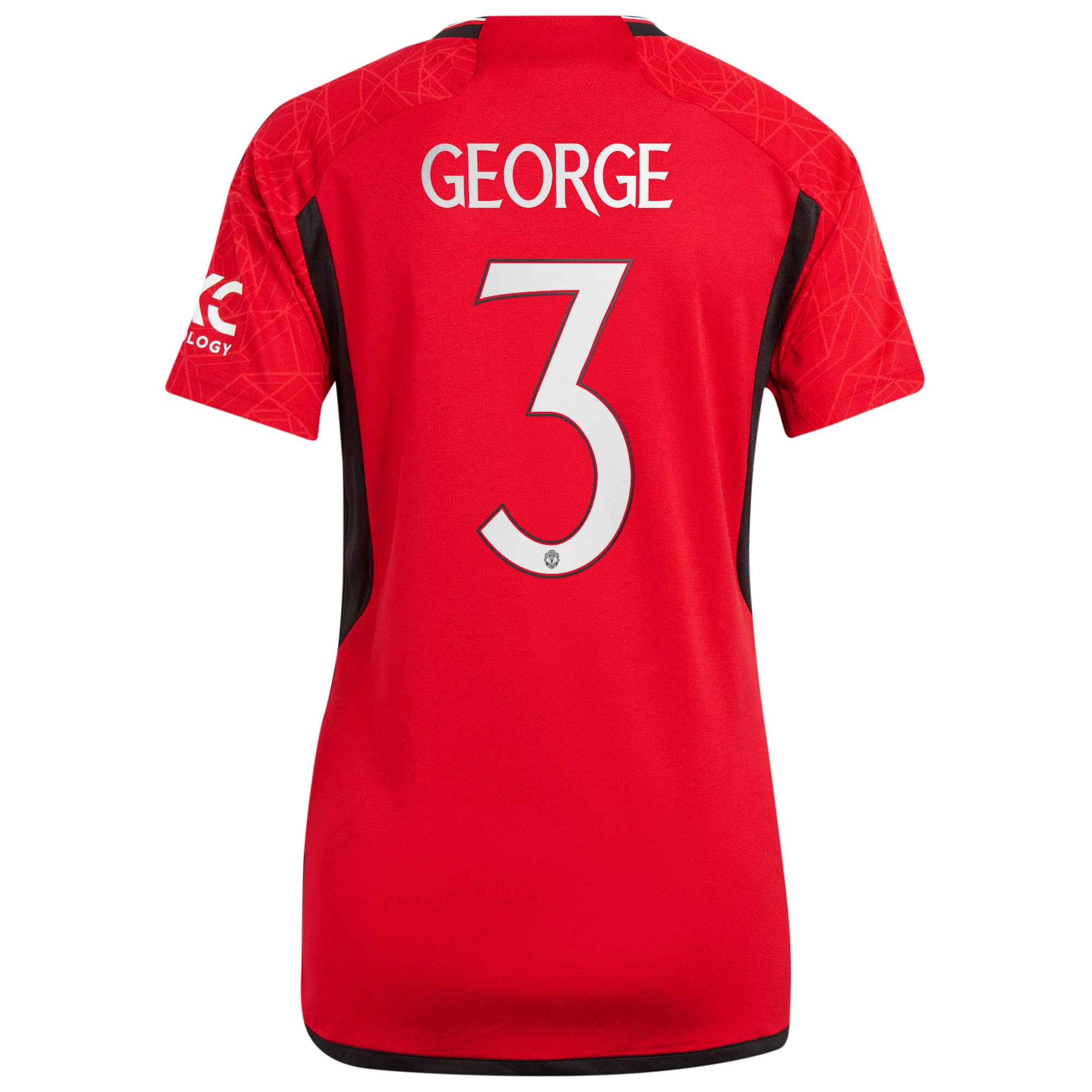 Manchester United Cup adidas Home Shirt 2023-24 - Womens - With George 3 Printing, , rebel_hi-res