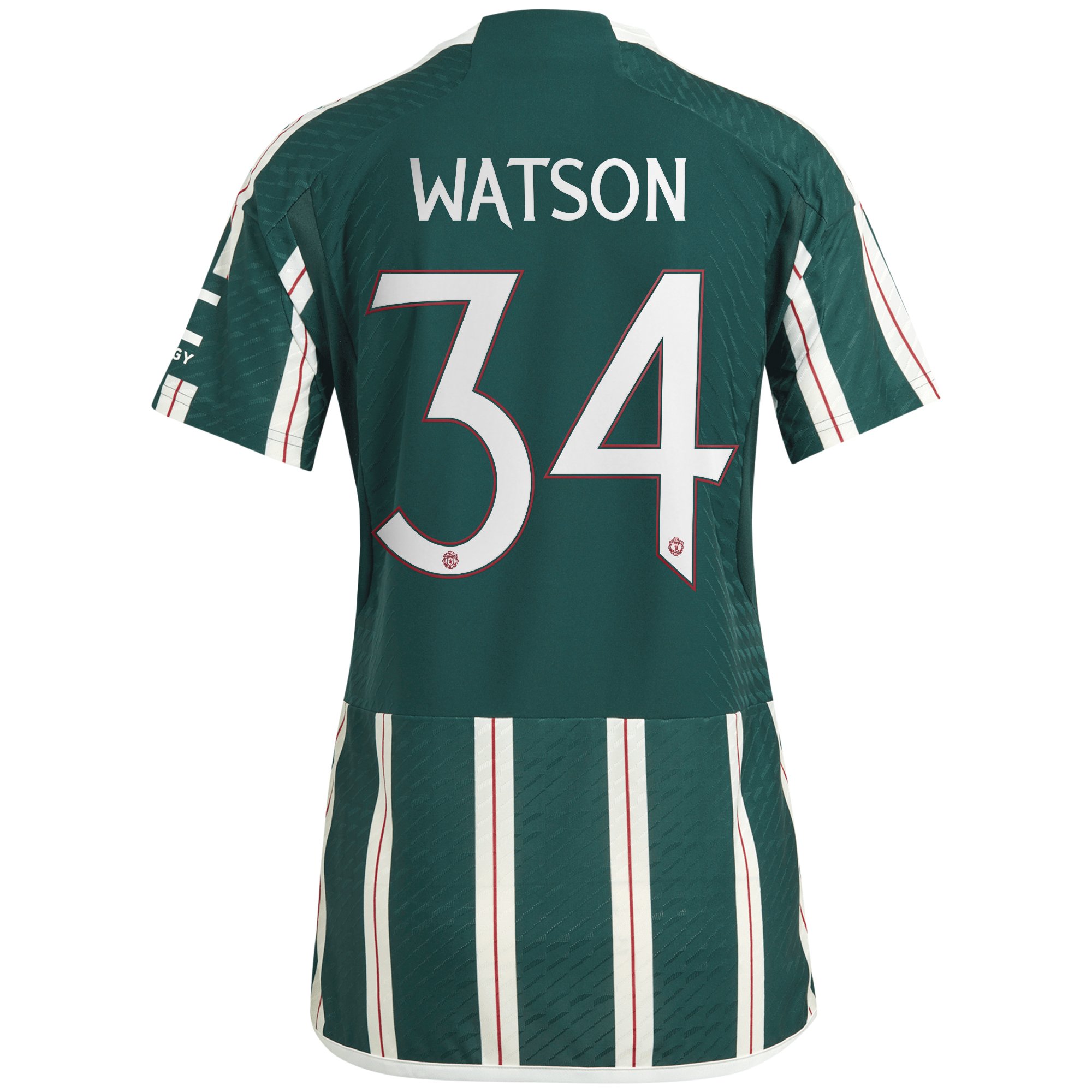 Manchester United Cup adidas Away Authentic Shirt 2023-24 - Womens - With Watson 34 Printing, , rebel_hi-res