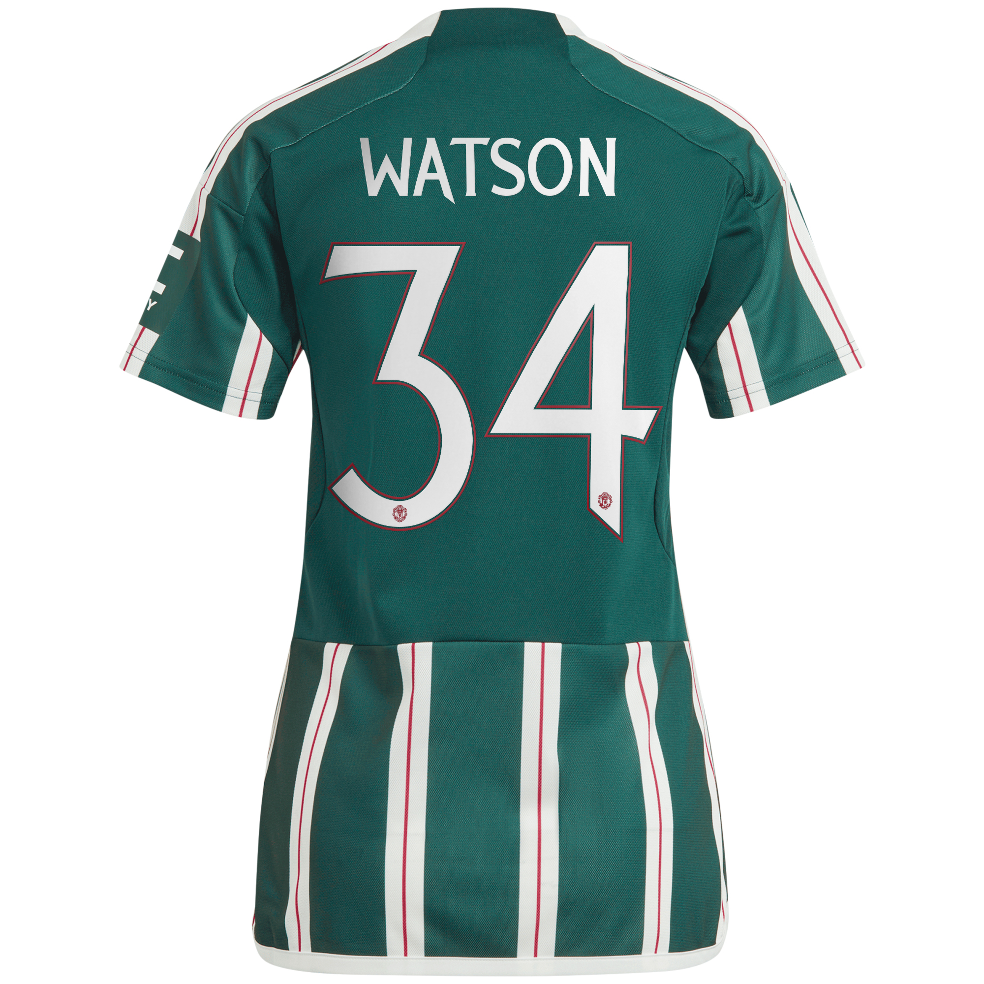 Manchester United Cup adidas Away Shirt 2023-24 - Womens - With Watson 34 Printing, , rebel_hi-res
