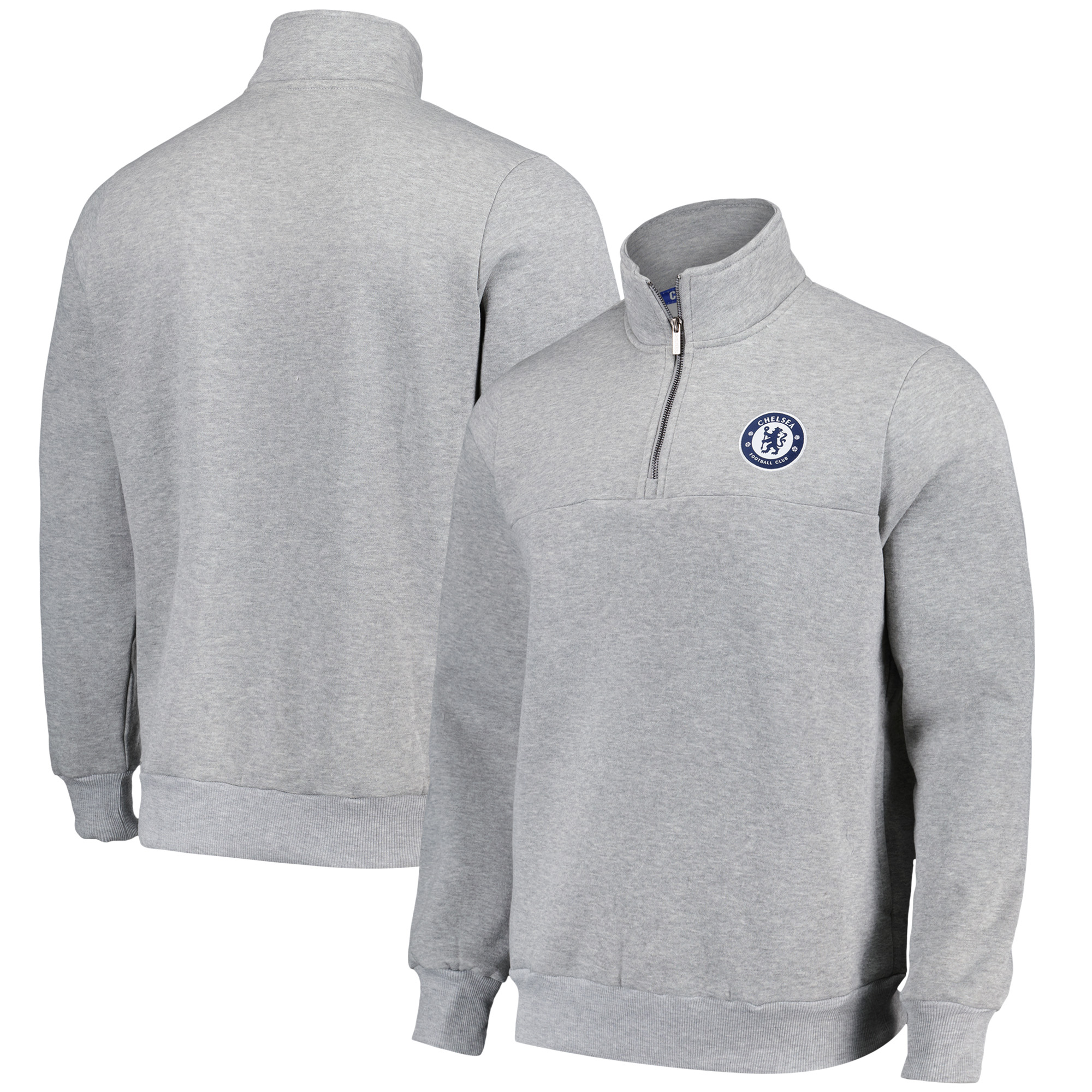 Zip Code Chelsea Chelsea Core 1/4 Zip - Grey Marl - Mens | Rebel Sport