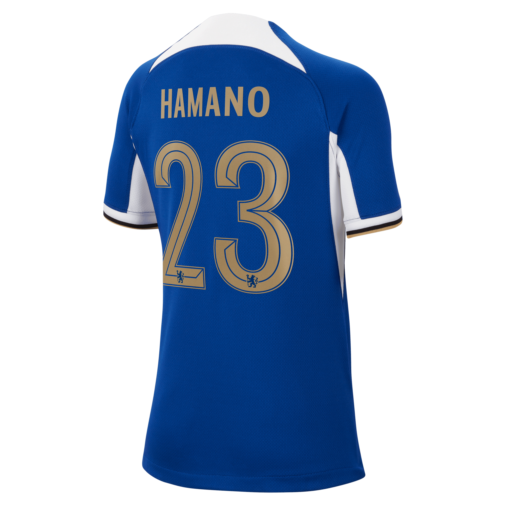 Chelsea Home Stadium Sponsored Shirt 2023-24 - Kids with Hamano 23 printing, , rebel_hi-res