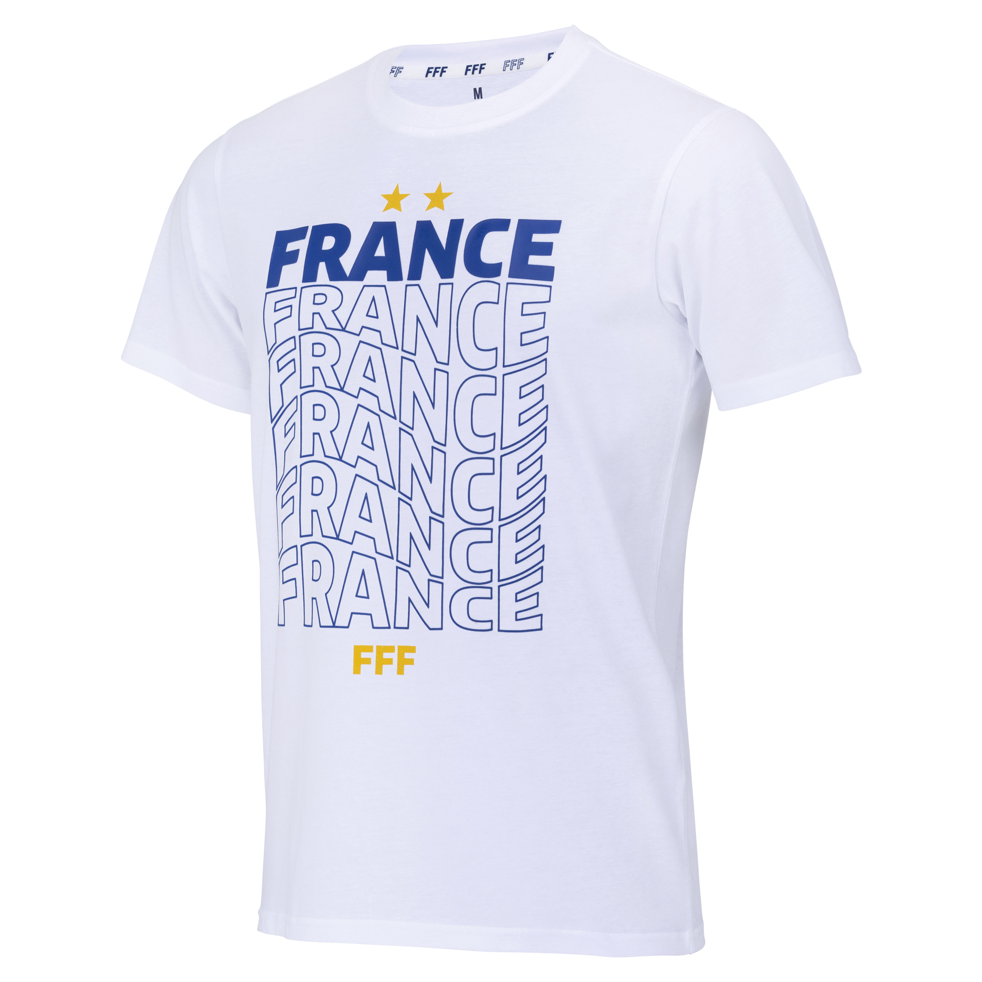 France Repeat Wordmark T-Shirt - White - Mens, , rebel_hi-res
