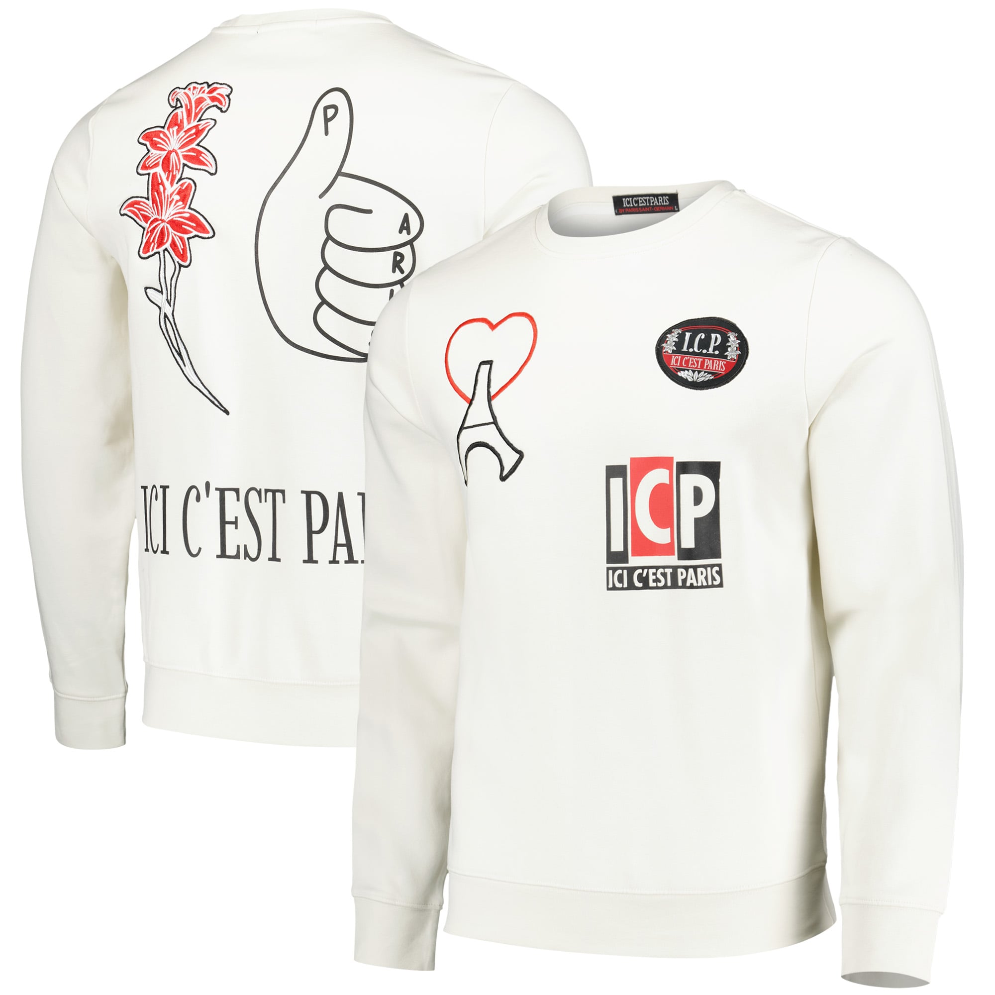 PSG ICI C'EST PARIS Oversized Sweatshirt - Grey - Mens