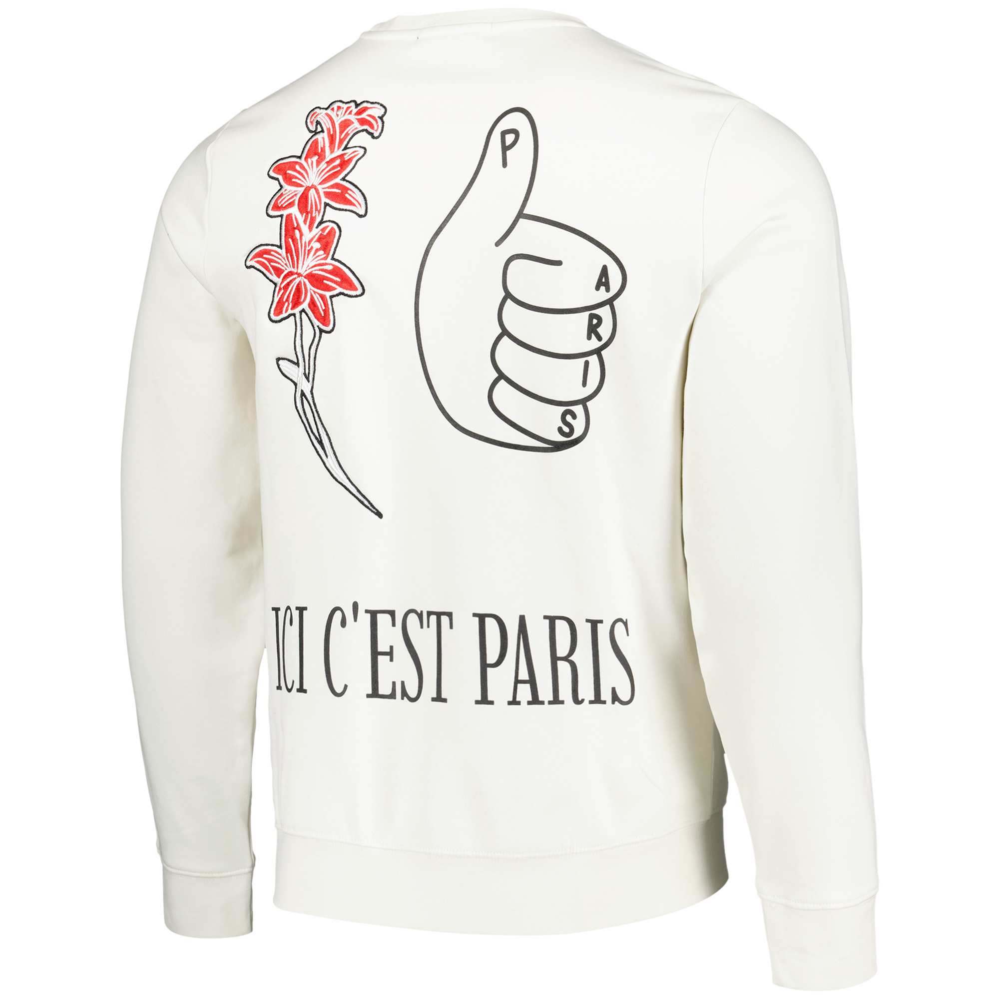 PSG ICI C'EST PARIS Oversized Sweatshirt - Grey - Mens, , rebel_hi-res