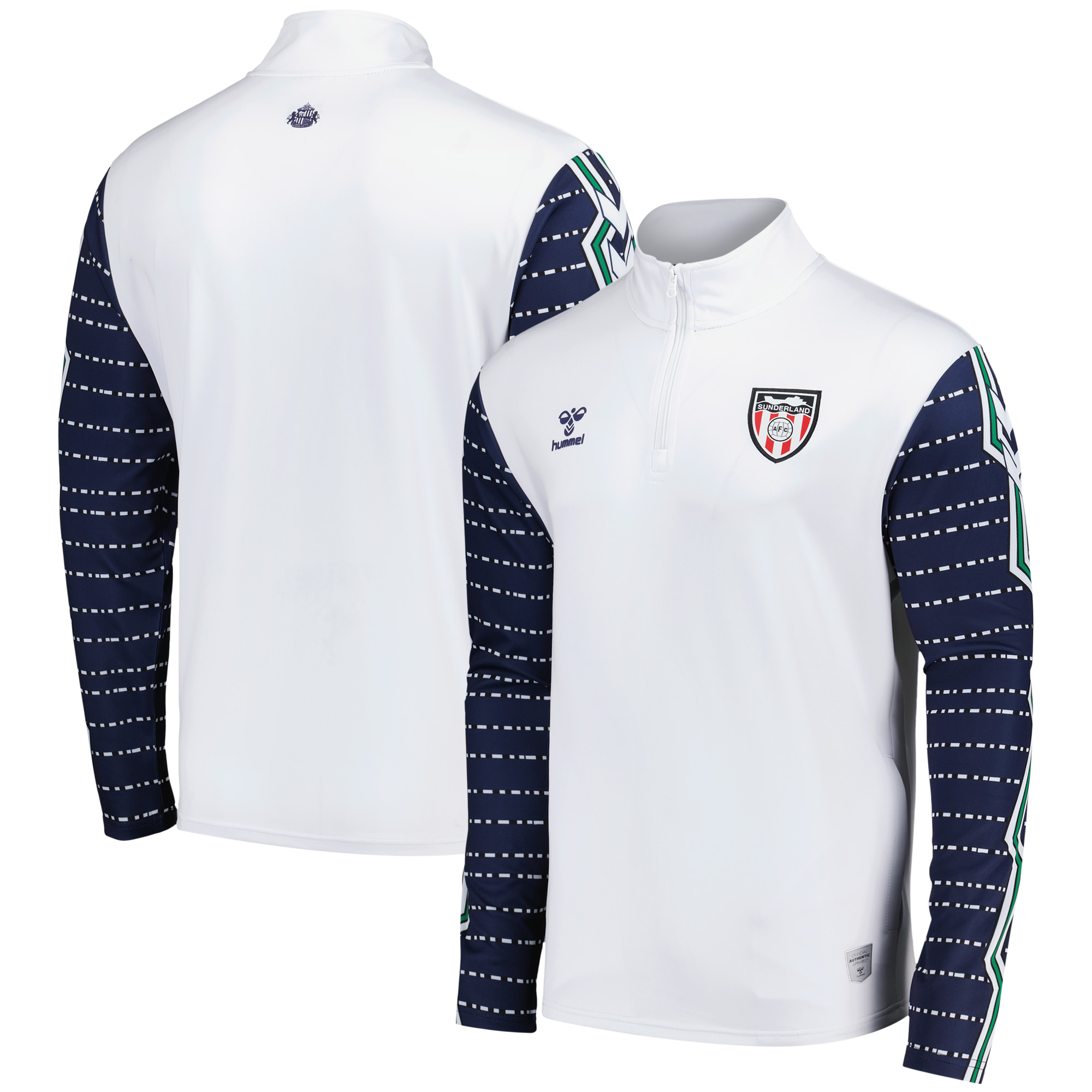 Sunderland Hummel Away Pre-Match Half Zip - White, , rebel_hi-res