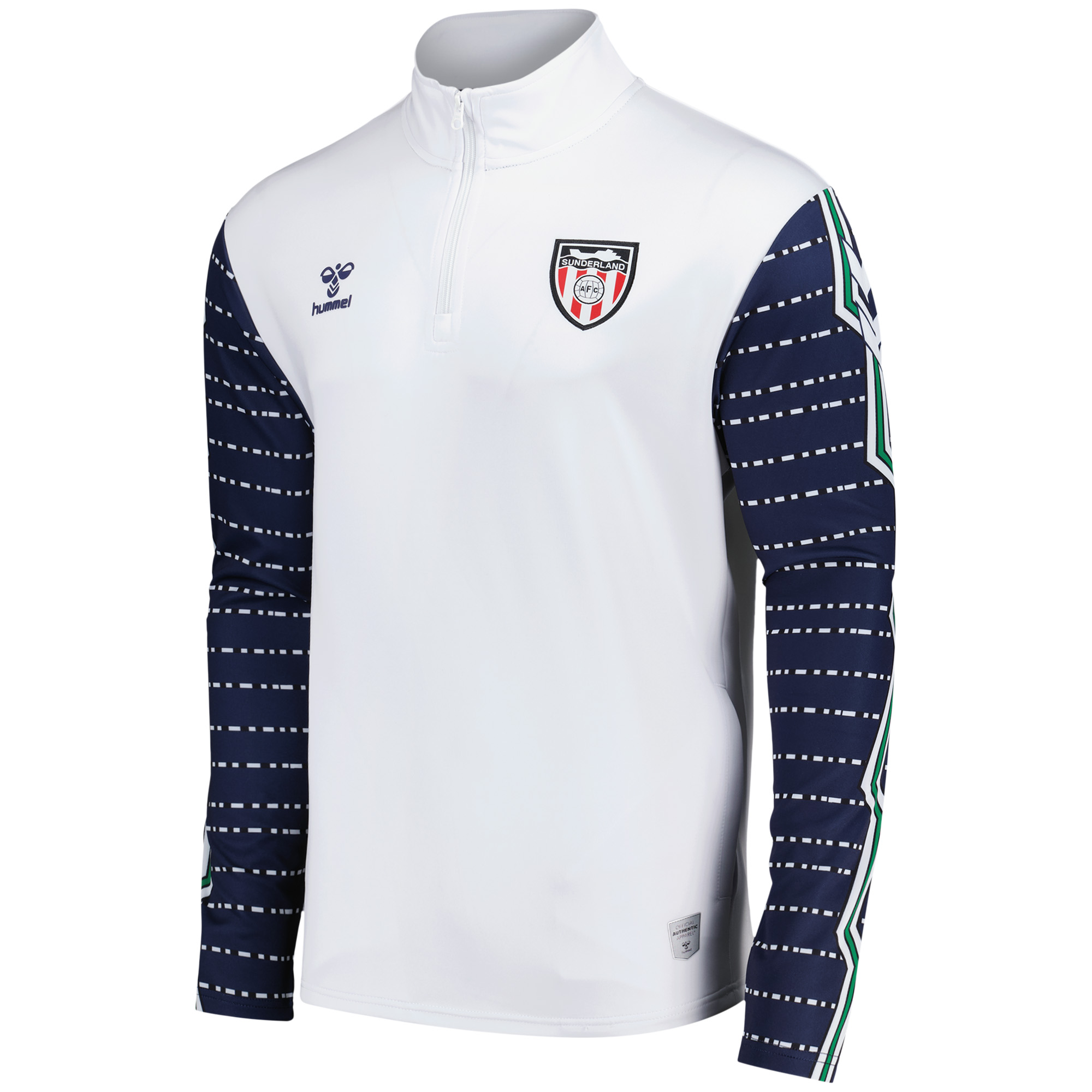 Sunderland Hummel Away Pre-Match Half Zip - White, , rebel_hi-res