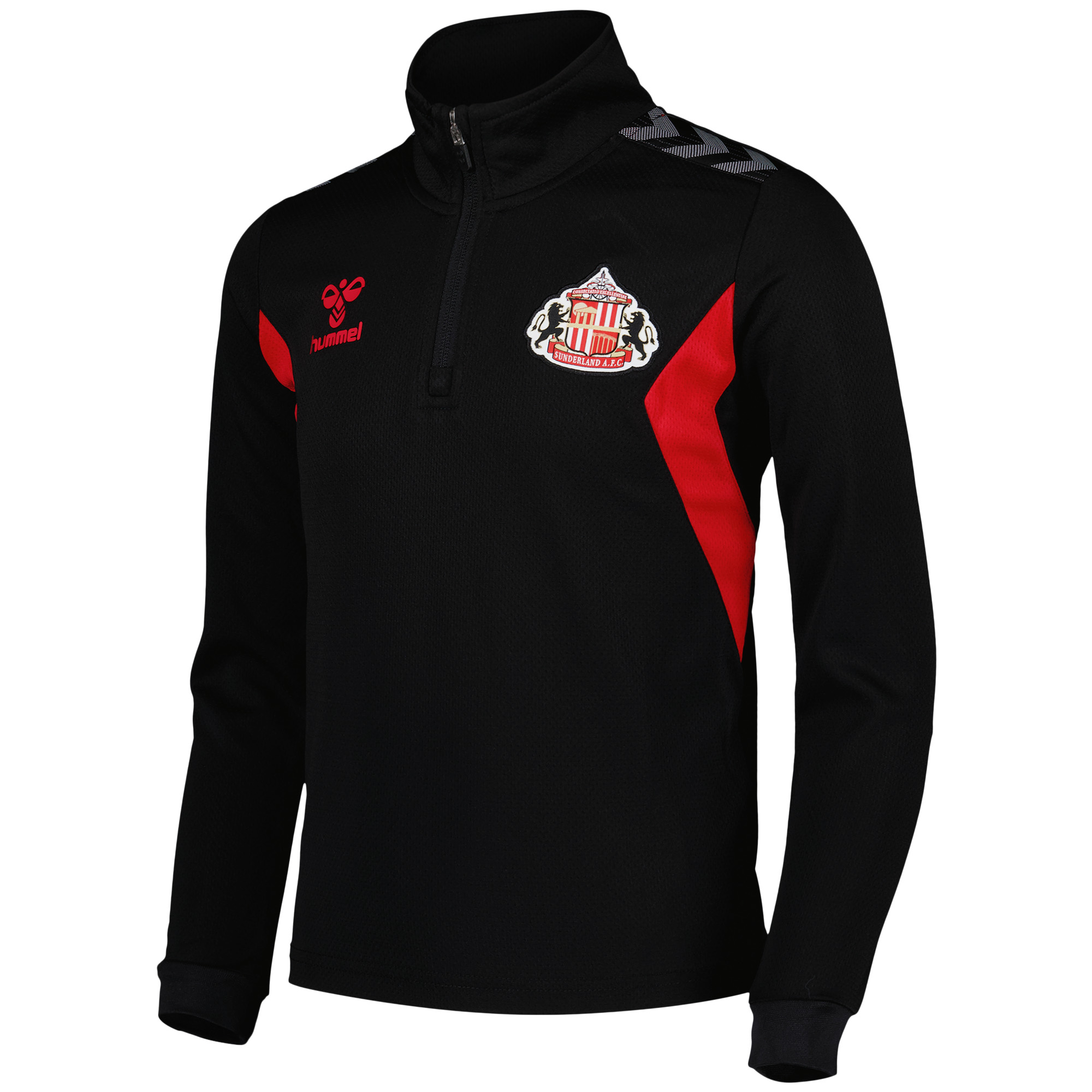 Sunderland Hummel Training Half Zip - Black - Kids, , rebel_hi-res