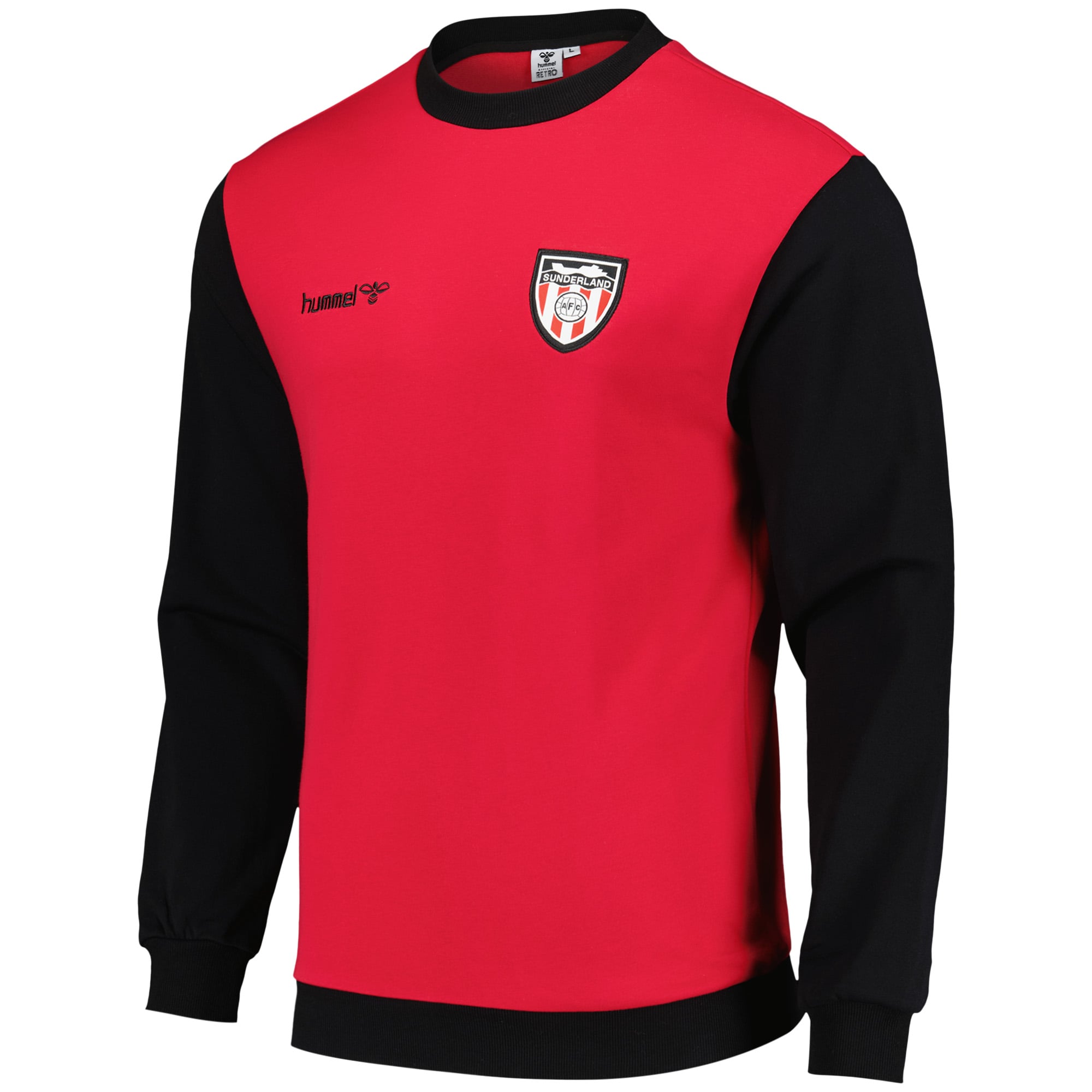 Sunderland Hummel Retro Crew Sweater - Red, , rebel_hi-res