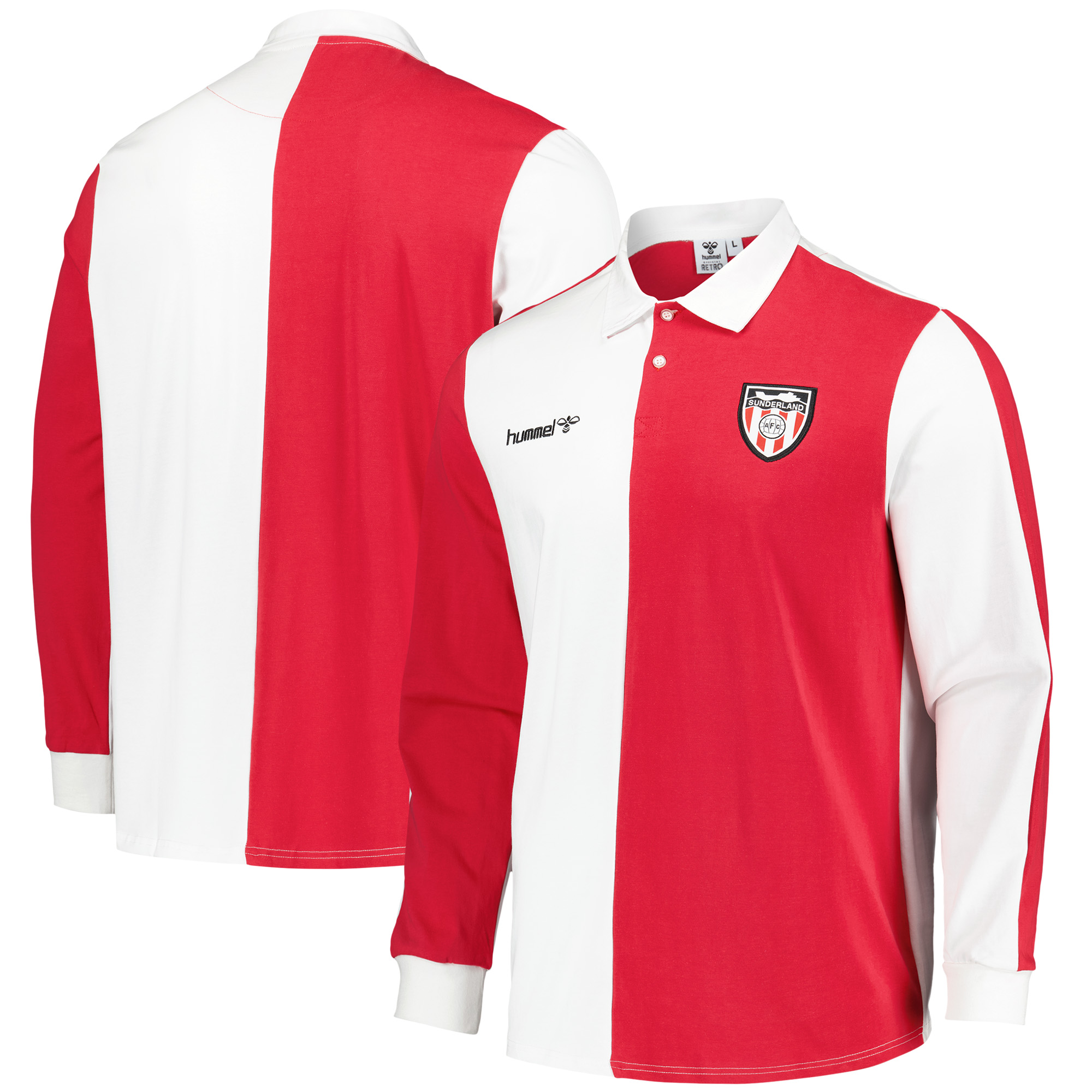 Sunderland Hummel Retro Rugby Shirt - Red, , rebel_hi-res