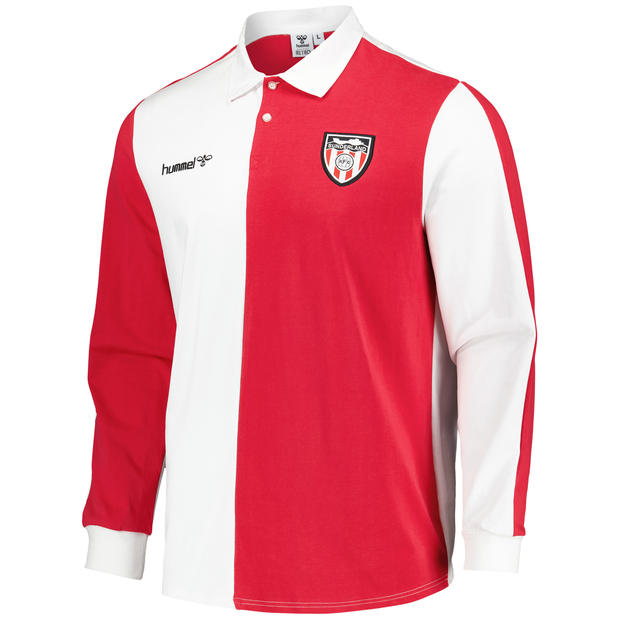 Sunderland Hummel Retro Rugby Shirt - Red, , rebel_hi-res